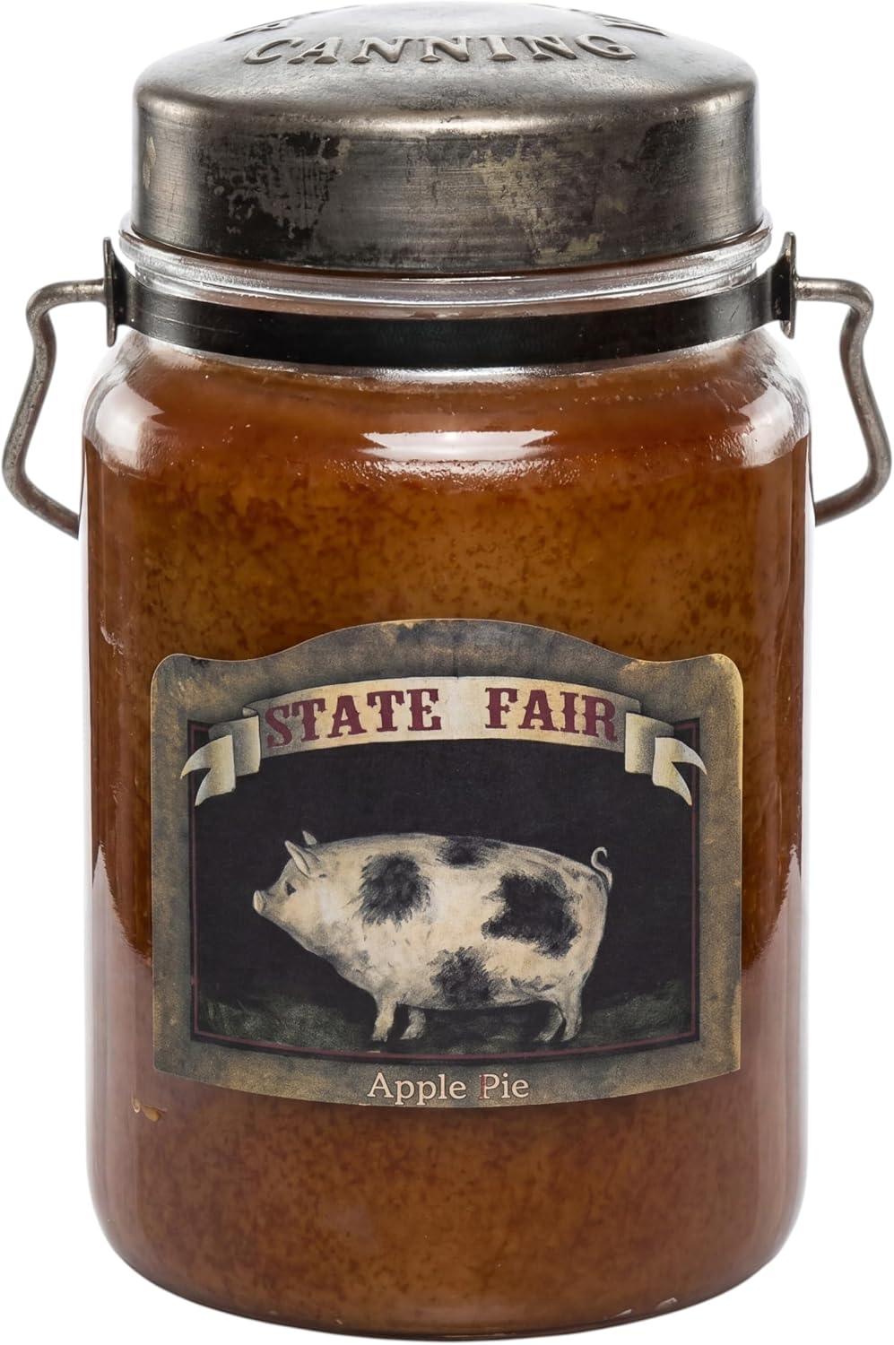 McCall’s Candles | Hot Buttered Rum | 26 oz Scented Candle | USA-Poured | Vintage Rustic Jar with Carrying Handle | Warm Buttery Spiced Rum Fragrance
