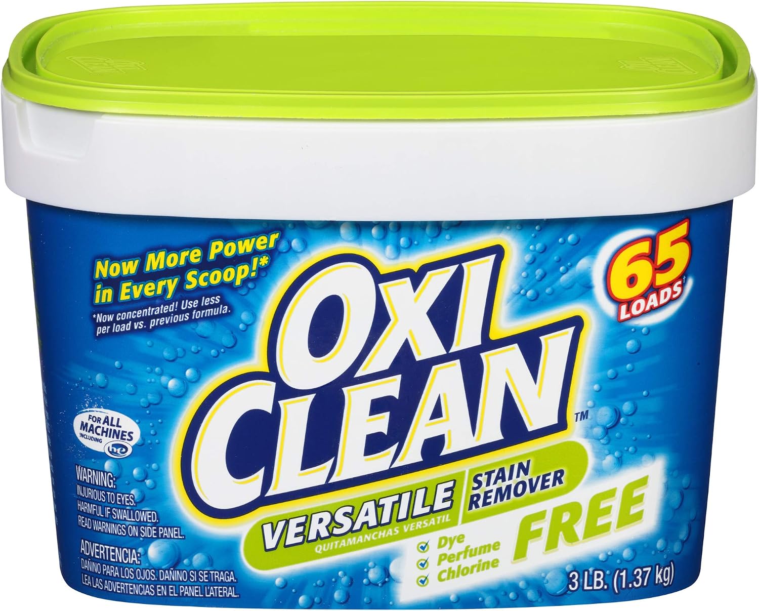 OxiClean Versatile Stain Remover Free, 3 lbs, Pack of 4