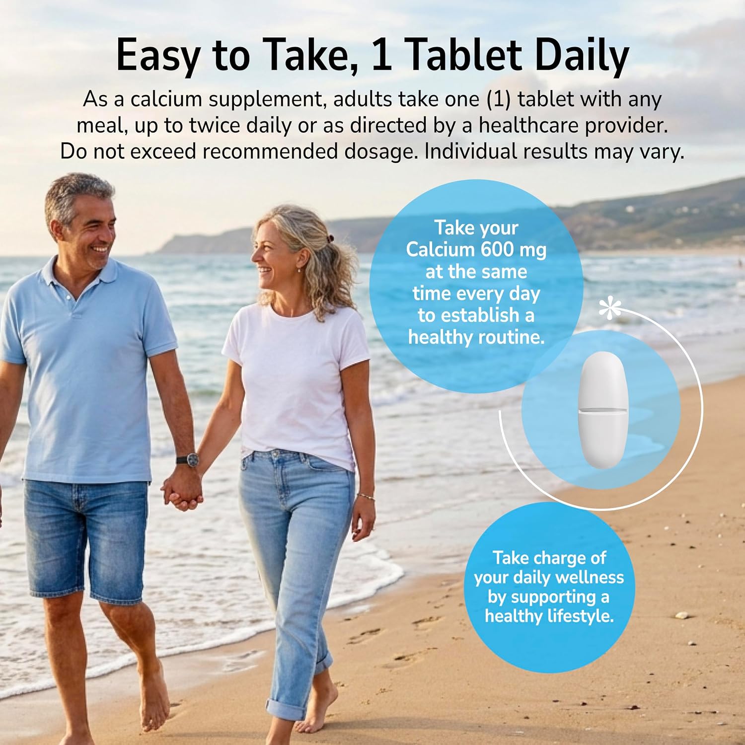 21st Century Calcium 600mg Tablets, Bone Strength Support, 75 Count | Calcium Carbonate 600 mg, Compare VS. Caltrate® 600, Bone Strength & Density Support, Vegan-Friendly, Non-GMO, Gluten Free