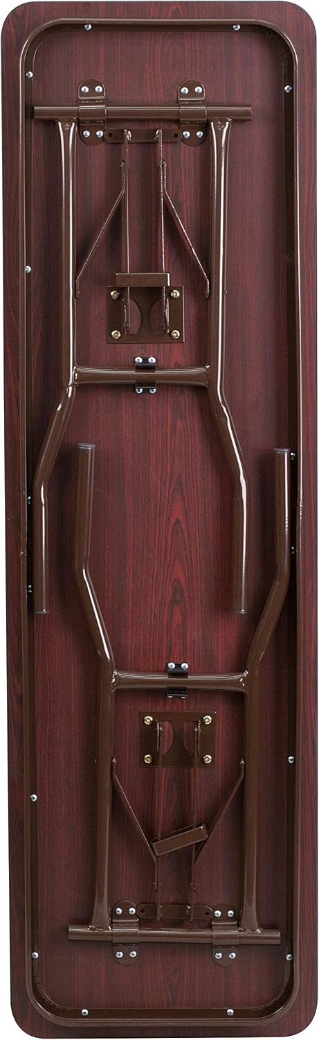 Flash Furniture 5 ft Laminate Folding Training Table, Mahogany | Durable Construction, Commercial Use
