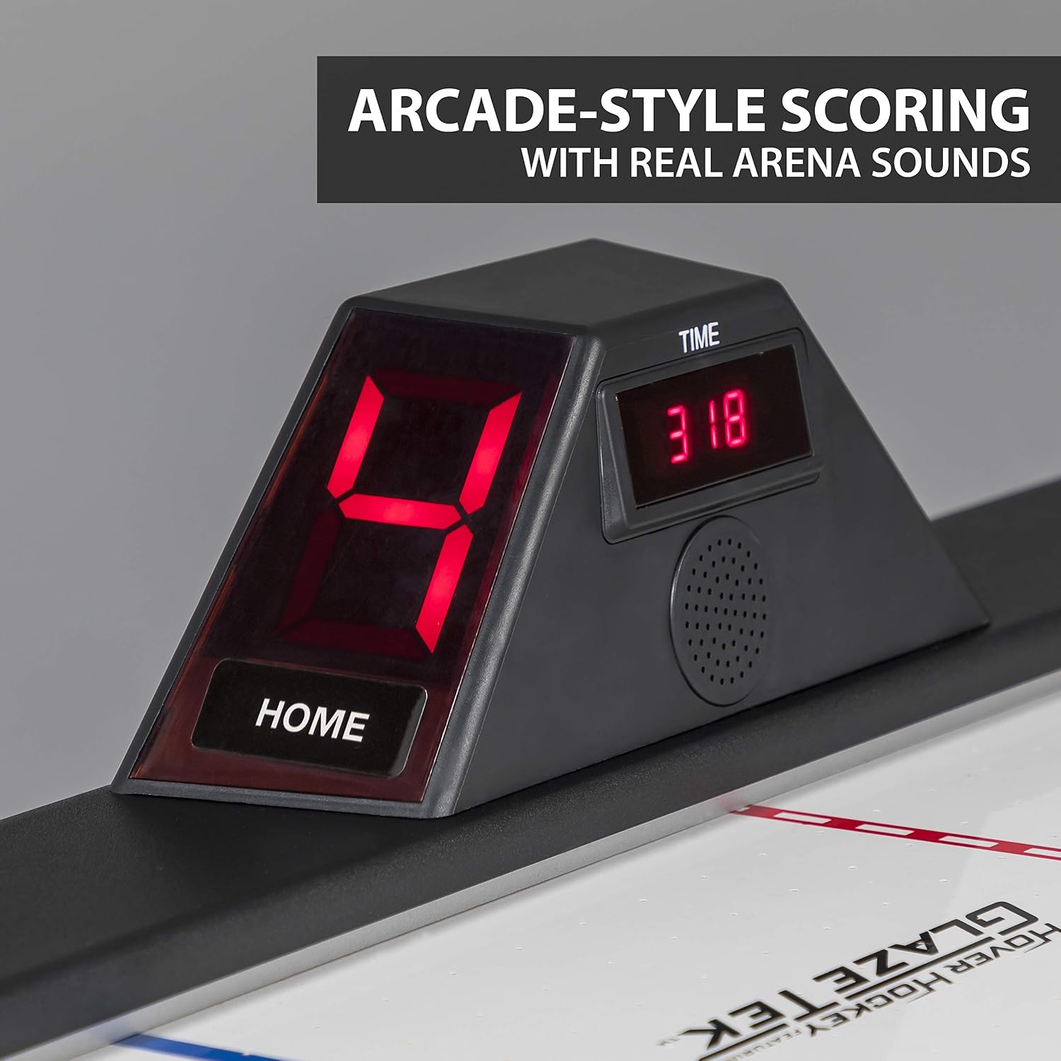 NHL 84" Air Hockey Tables - New York Rangers, Boston Bruins, Detroit Red Wings - Wrap-Around Goal; LED Scoring; 4 Pucks & Pushers | Wrap-Around Goal