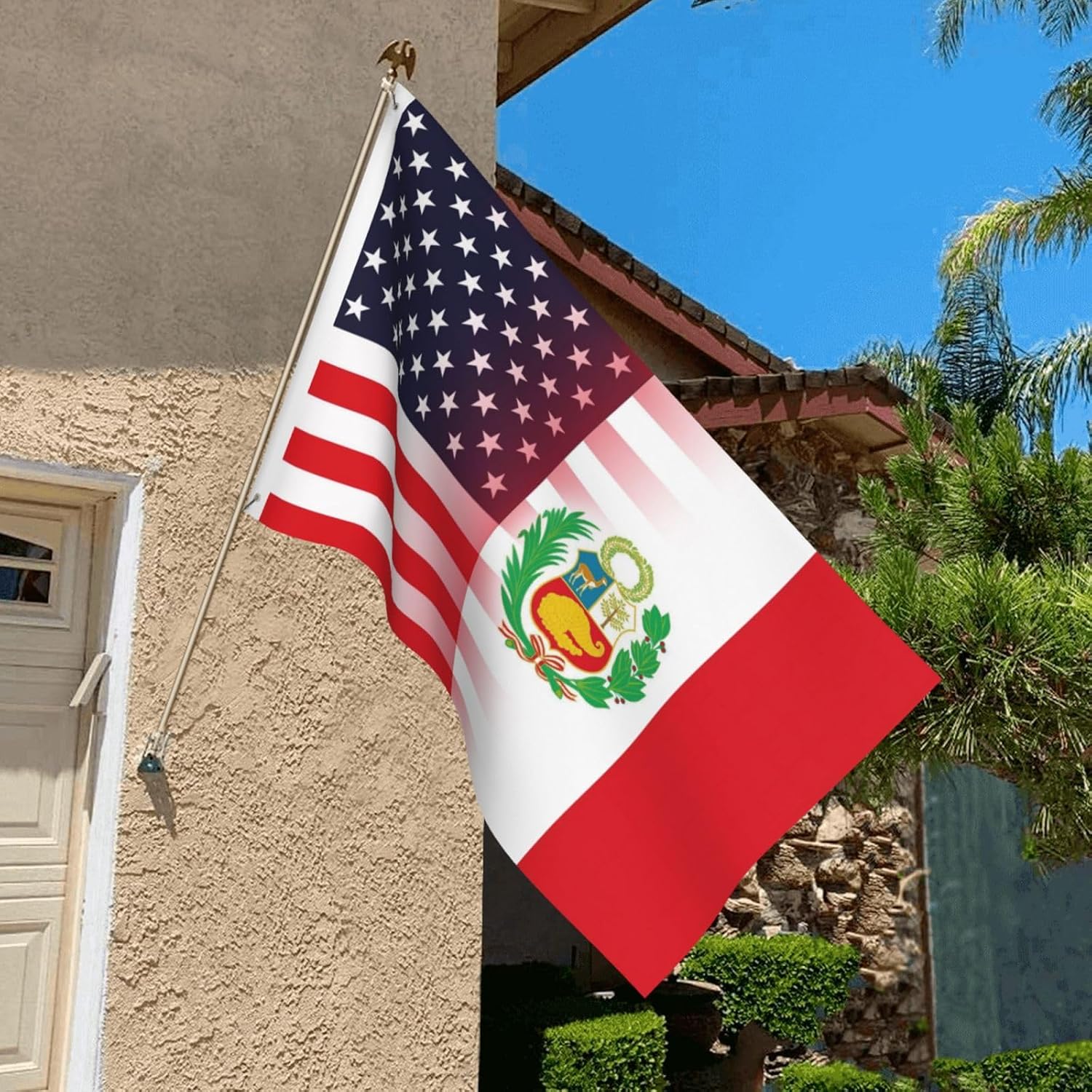 Nicaragua Nicaraguan And American Flag America USA 3x5 Ft Indoor Outdoor Decor Banner National Flags for Garden Yard Car Outside Decoration