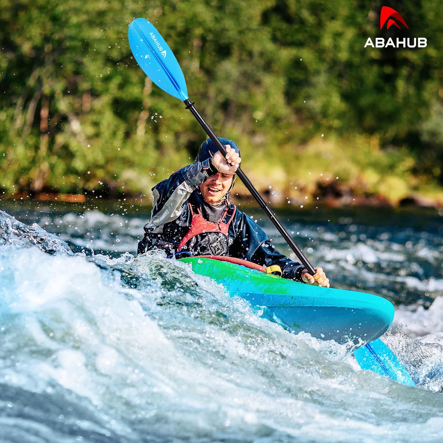 Abahub Kayak Paddle with Free Leash 220-240cm Kayaking Oars