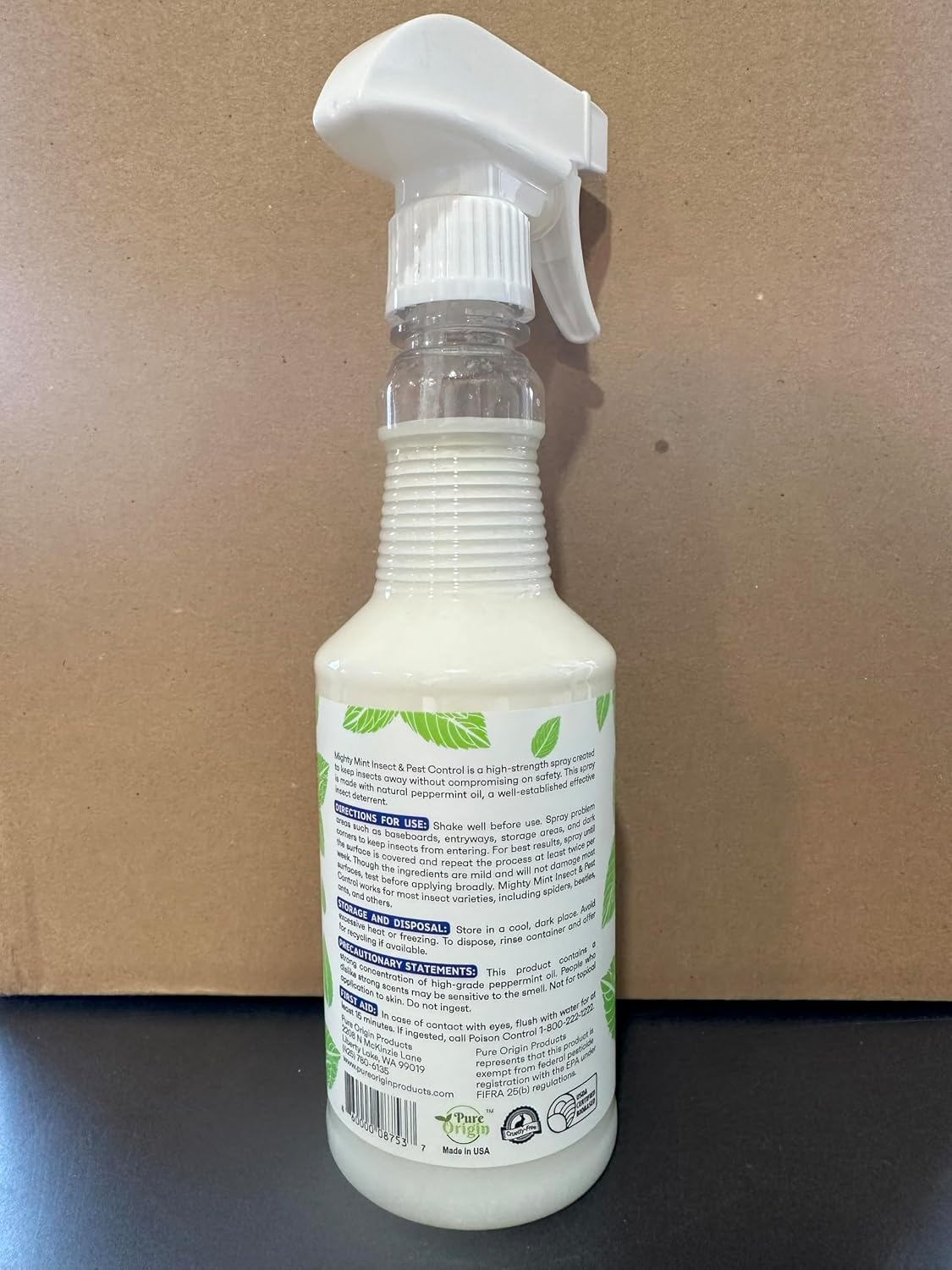 Mighty Mint Peppermint Oil Insect Repellent Spray, 16 oz | Natural Indoor & Outdoor Bug Control for Spiders, Ants, Roaches, Plant-Based, Extra-Strong Formula with Microfiber Cloth