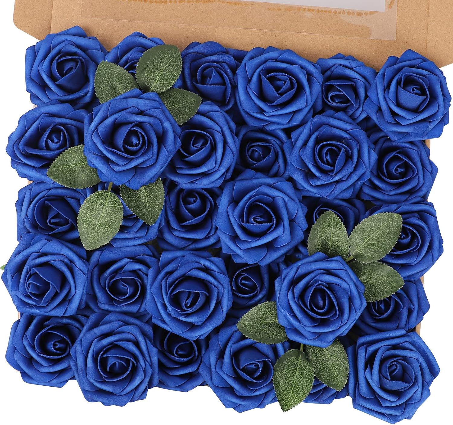 30PCS Yellow Artificial Flowers, Real Touch Fake Roses for Fall Decorations