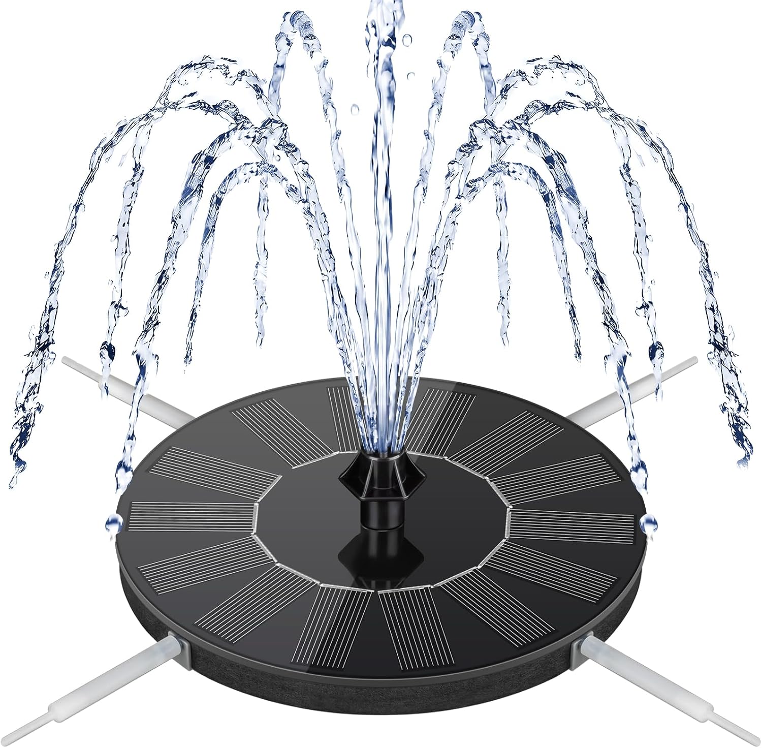Mademax Solar Bird Bath Fountains, Upgrade 1.4W Solar Fountain Pump with 8 Nozzles & 4 Brackets