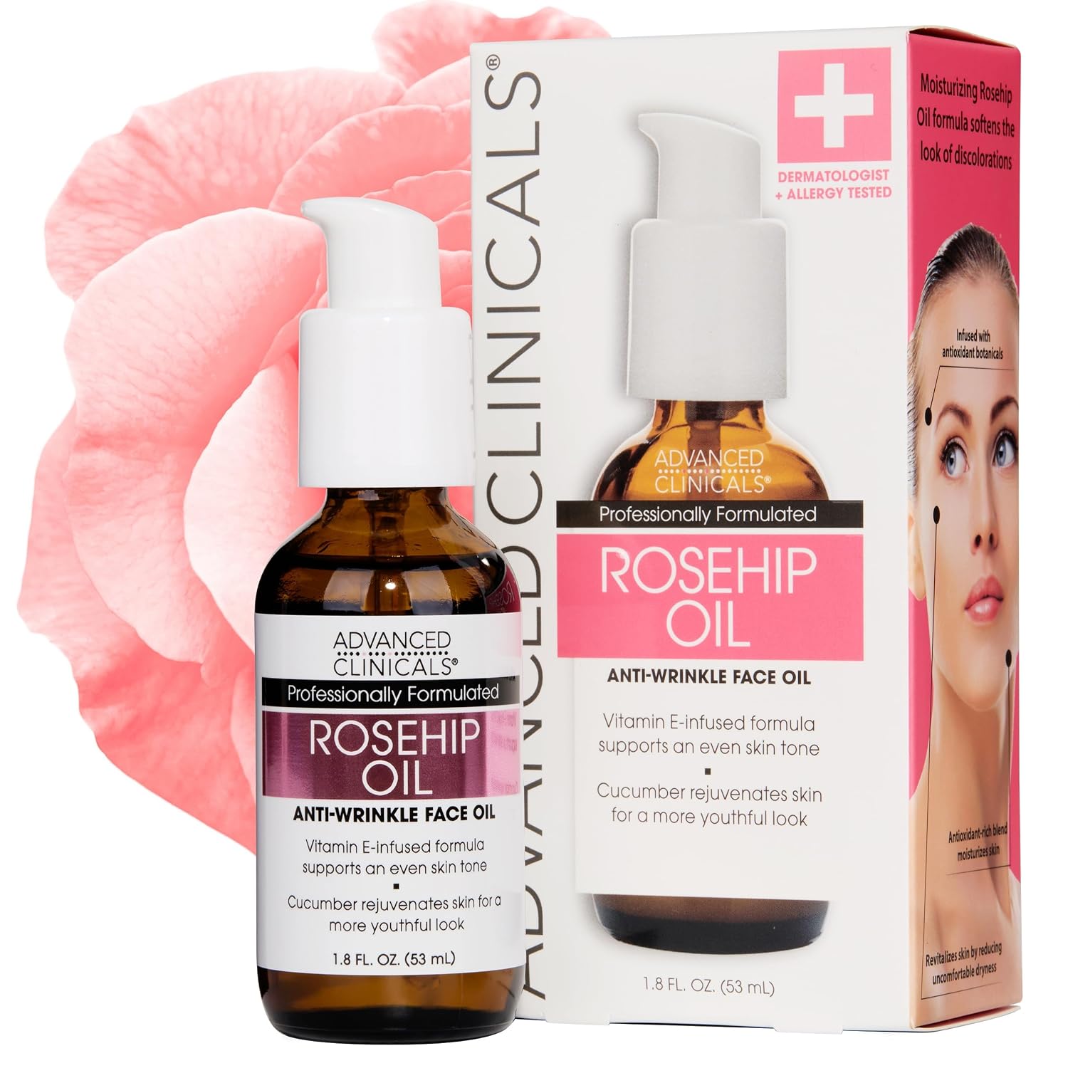 Advanced Clinicals Brightening Vitamin C Serum For Face With Glycolic Acid + Lactic Acid | Vitamin C Eye Serum Face Moisturizer For Improving Look Of Dark Spots & Uneven Complexion, 1.75 Fl Oz