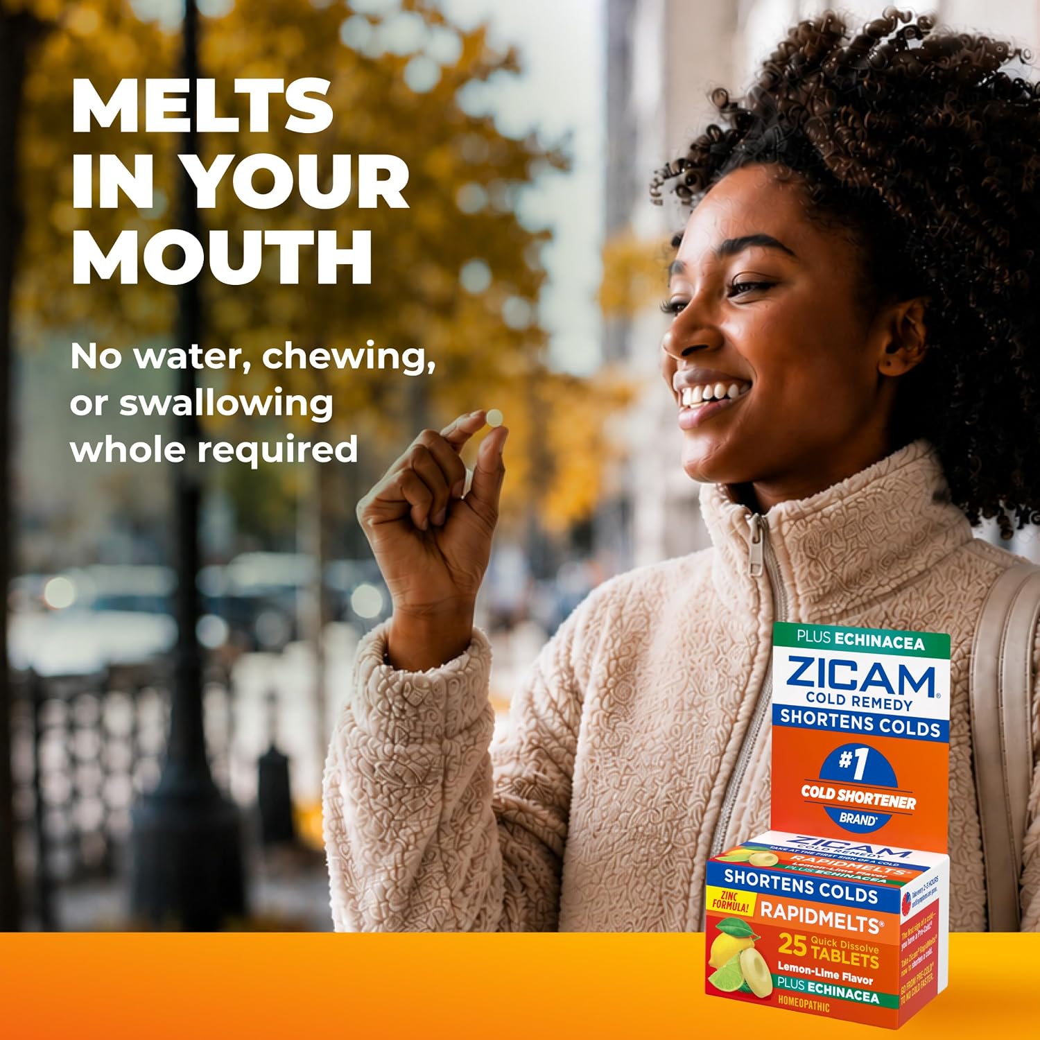 Zicam Cold Remedy RapidMelts, Citrus, 25 Count