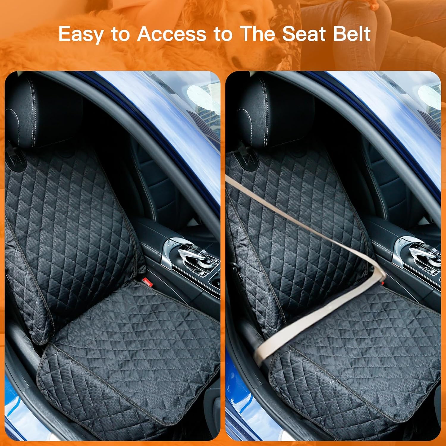 PETICON Waterproof Front Seat Car Cover 2 Pack, Full Protection