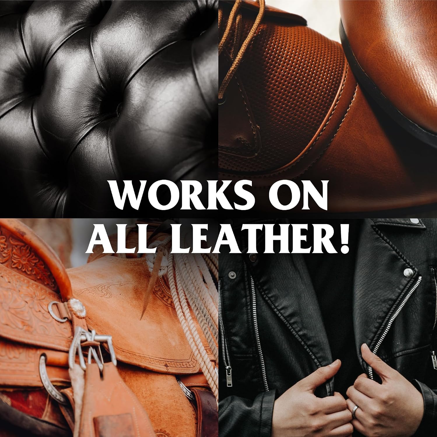MR. LEATHER Cleaner & Conditioner, Restores & Protects All Leather, 8 oz | Made with Natural Oils, Hydrating & Water-Repelling Cream, Ideal for Leather Furniture, Sofa, Auto Interior, Shoes & Bags