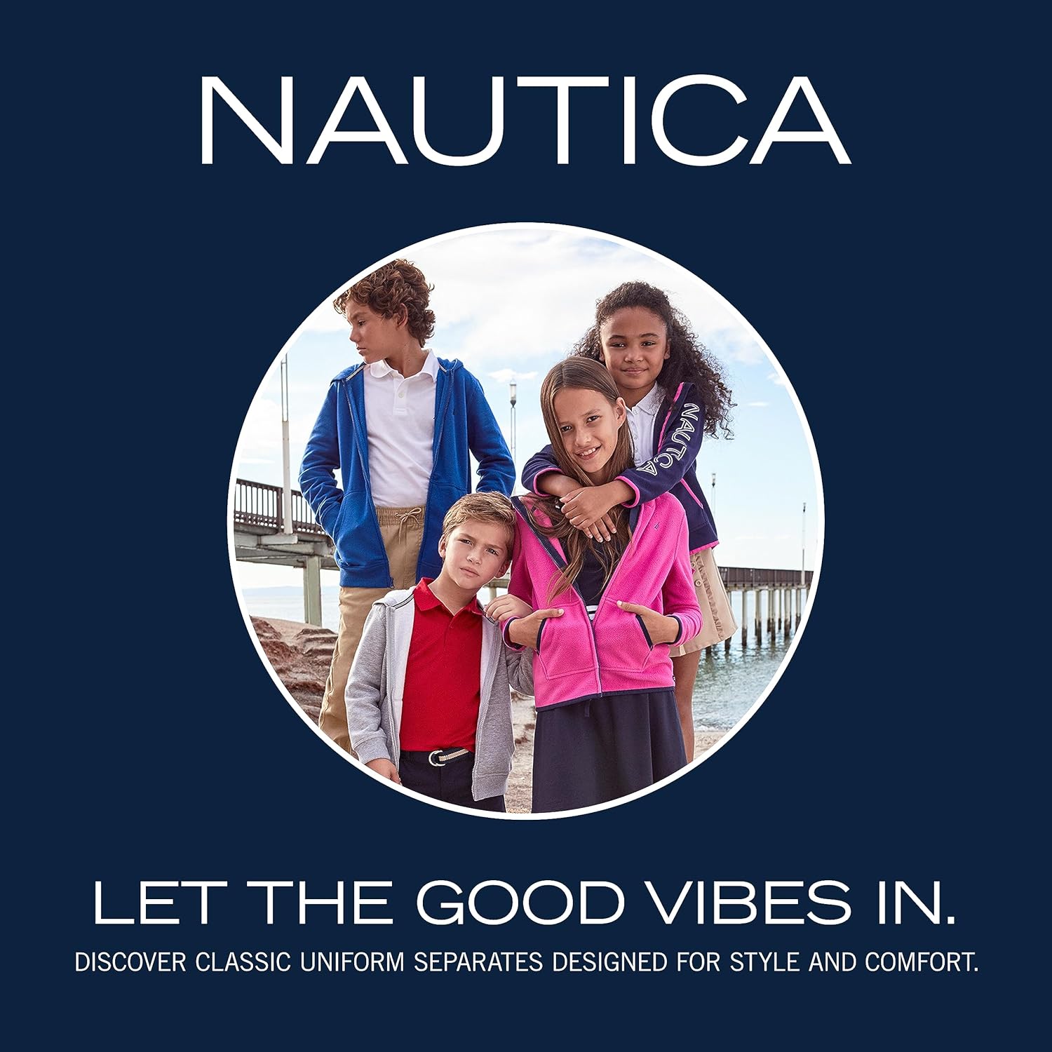 Nautica Girls' School Uniform Stretch Interlock Jegging