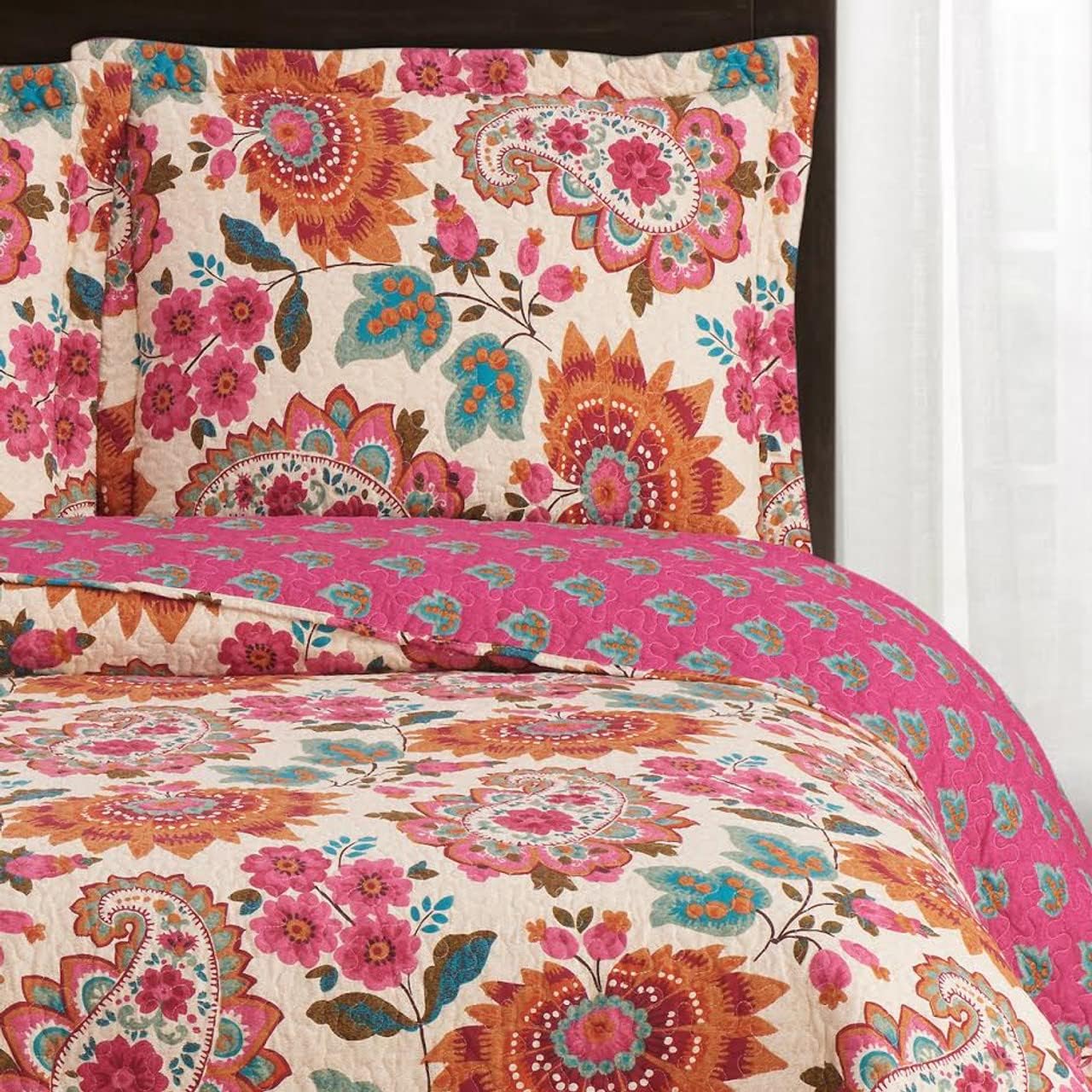 Royal Hotel Ayat Birds Oversized Coverlet Set Queen Size – Luxury Queen Quilt Bedspread, All Season Soft Filled Quilts