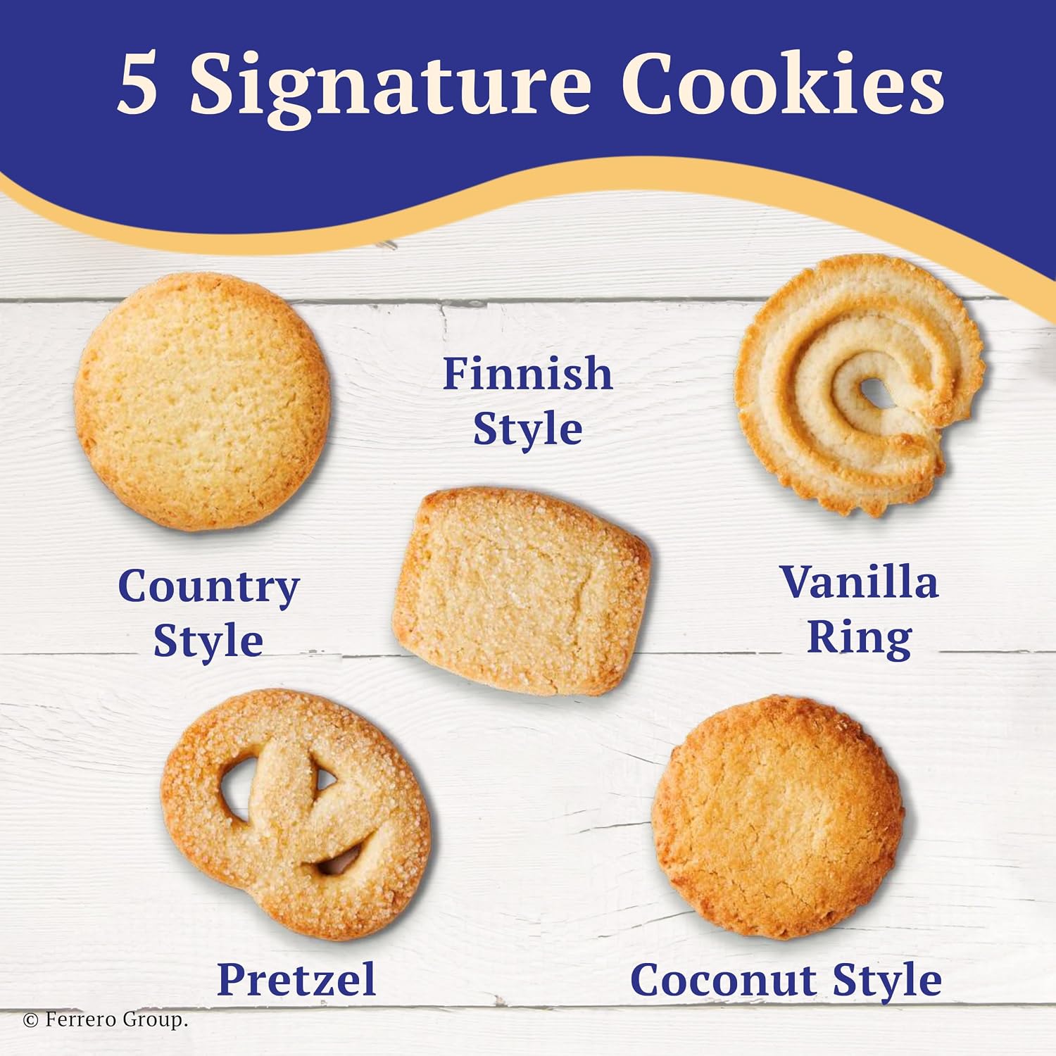 Royal Dansk Butter Cookies, Premium Assorted Cookies Made with Real Butter, Great for Sharing and Hosting, 12 oz