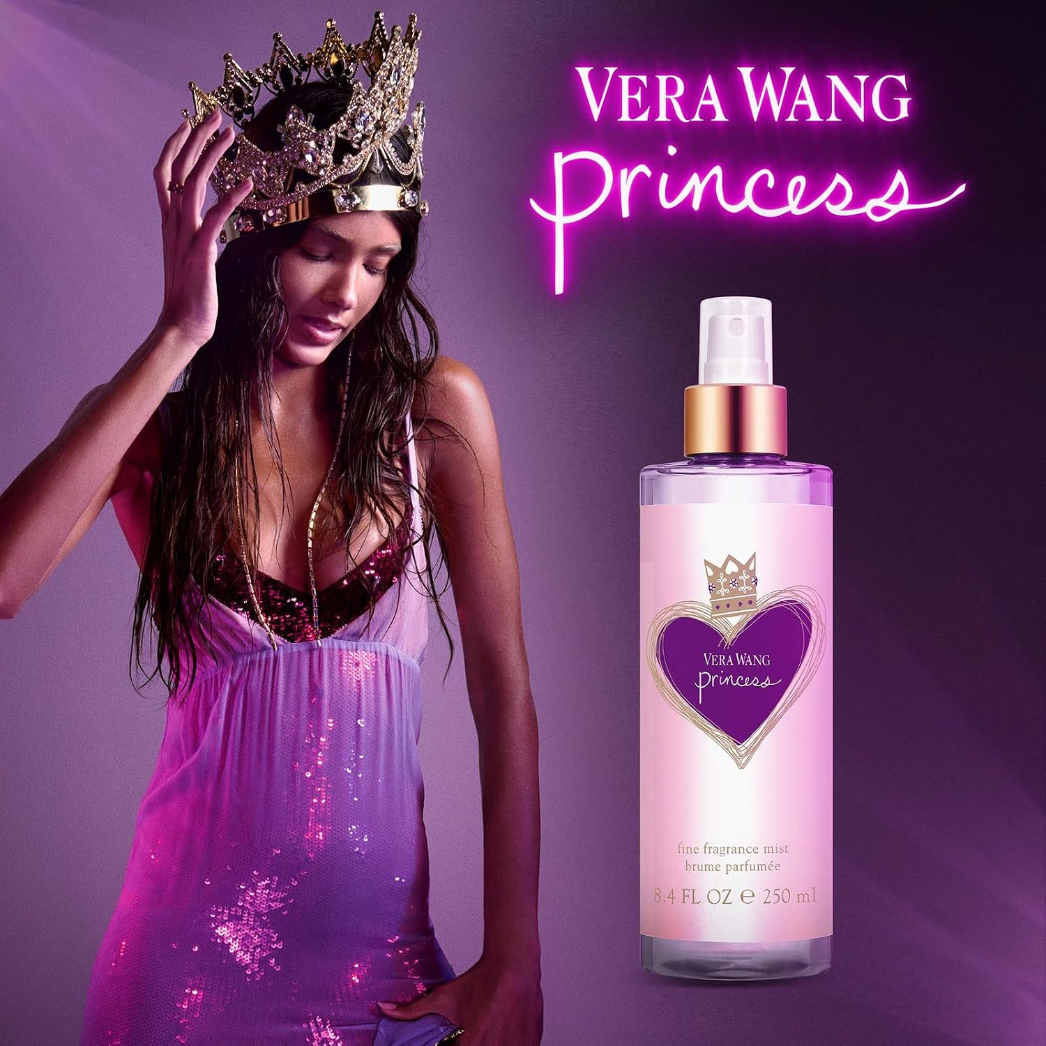 Vera Wang Princess Eau de Toilette for Women - Fruity Floral Scent - Sweet Notes of Vanilla, Water Lily, and Apricot - Feminine and Modern - 1.7 Fl Oz