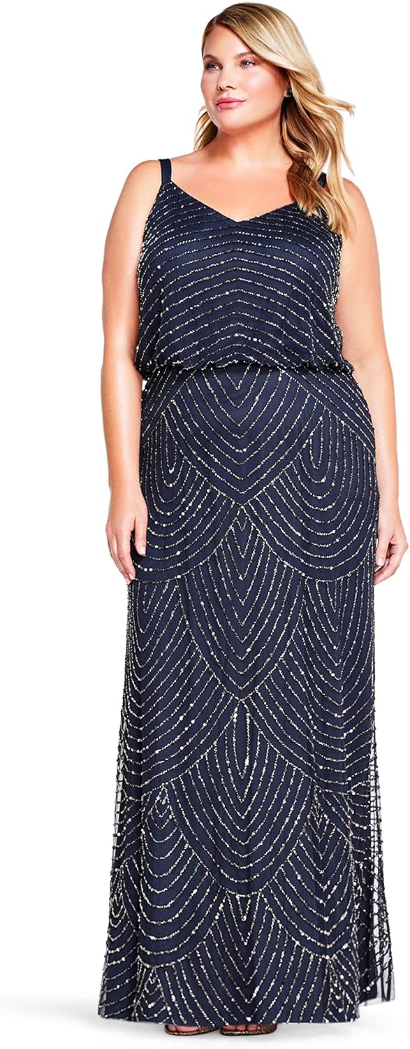 Adrianna Papell Women's Long Blouson Dress