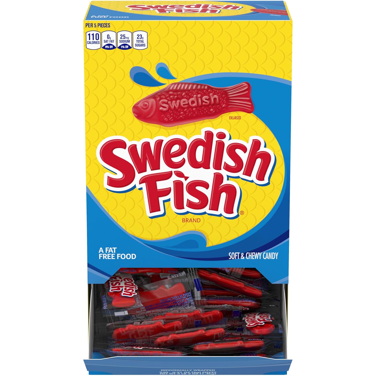 SWEDISH FISH Individually Wrapped Soft & Chewy Gummy Candy, 240 Count | Bulk Candy