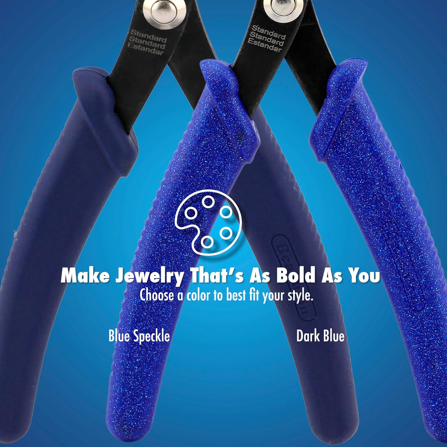 Beadalon Jewelry Crimping Tool Micro - Ergonomic & Compact, Dark Blue | Professional jewelry tools with precision crimping, ergonomic grips, versatile performance, and organized storage options.