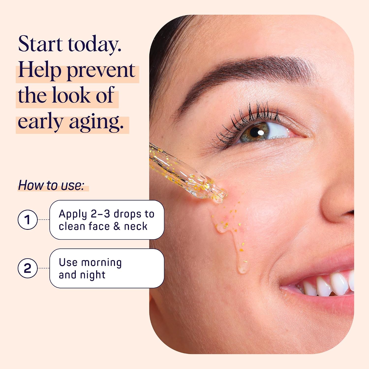 SpaLife Beauty Pearl Hyaluronic Acid Serum & 24k Gold Anti Aging Serum | AM/PM Facial Routine Duo | Deep Collagen Hydrating Treatment | Firming