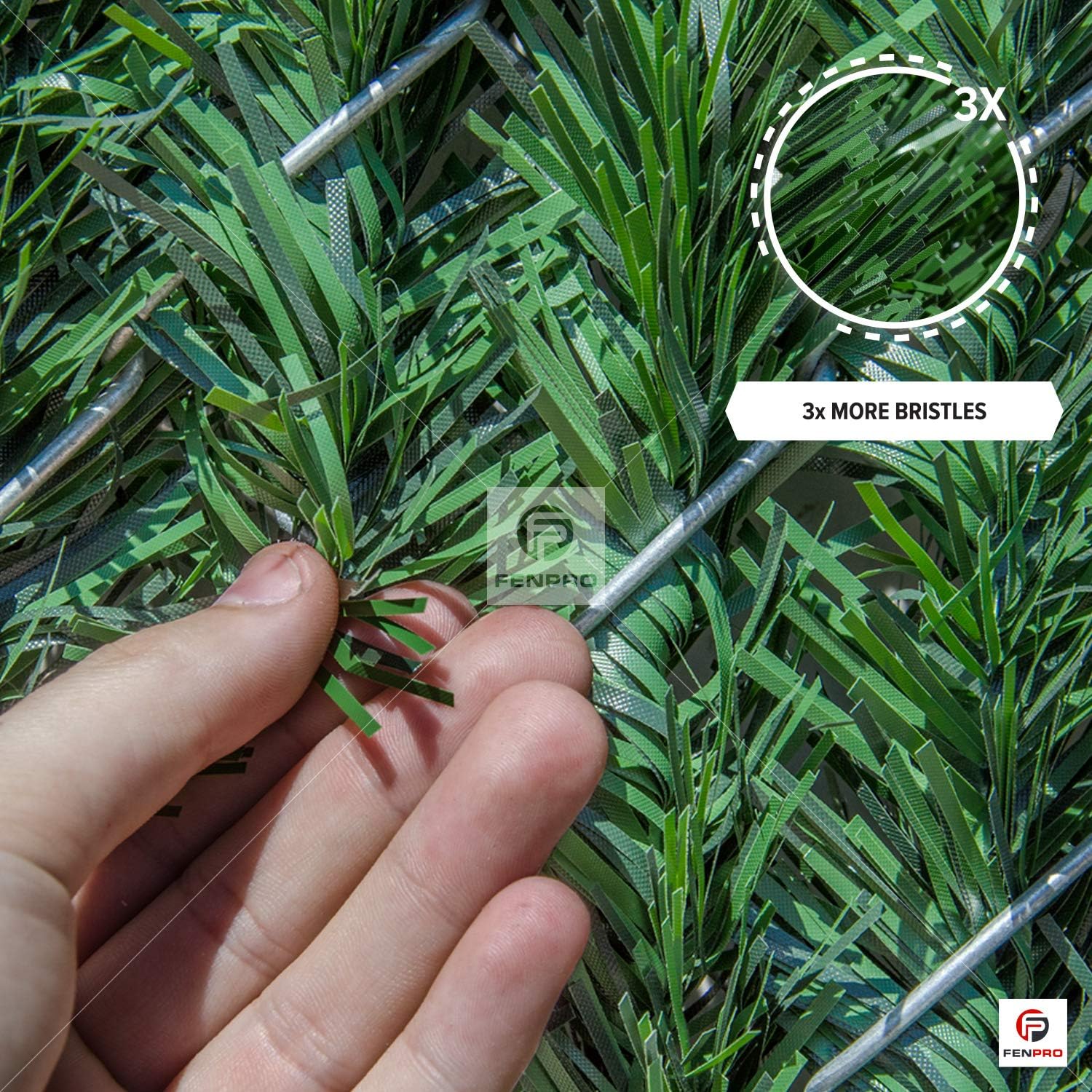 Privacy Fence Screen 4'x10' Hedge Slats for Chain Link, Heavy Duty | Privacy Artificial Grass Garden Fence for Outdoor Wall, Balcony, Patio,Yard, and For Dog Pet Hedge Slat | Heavy Duty