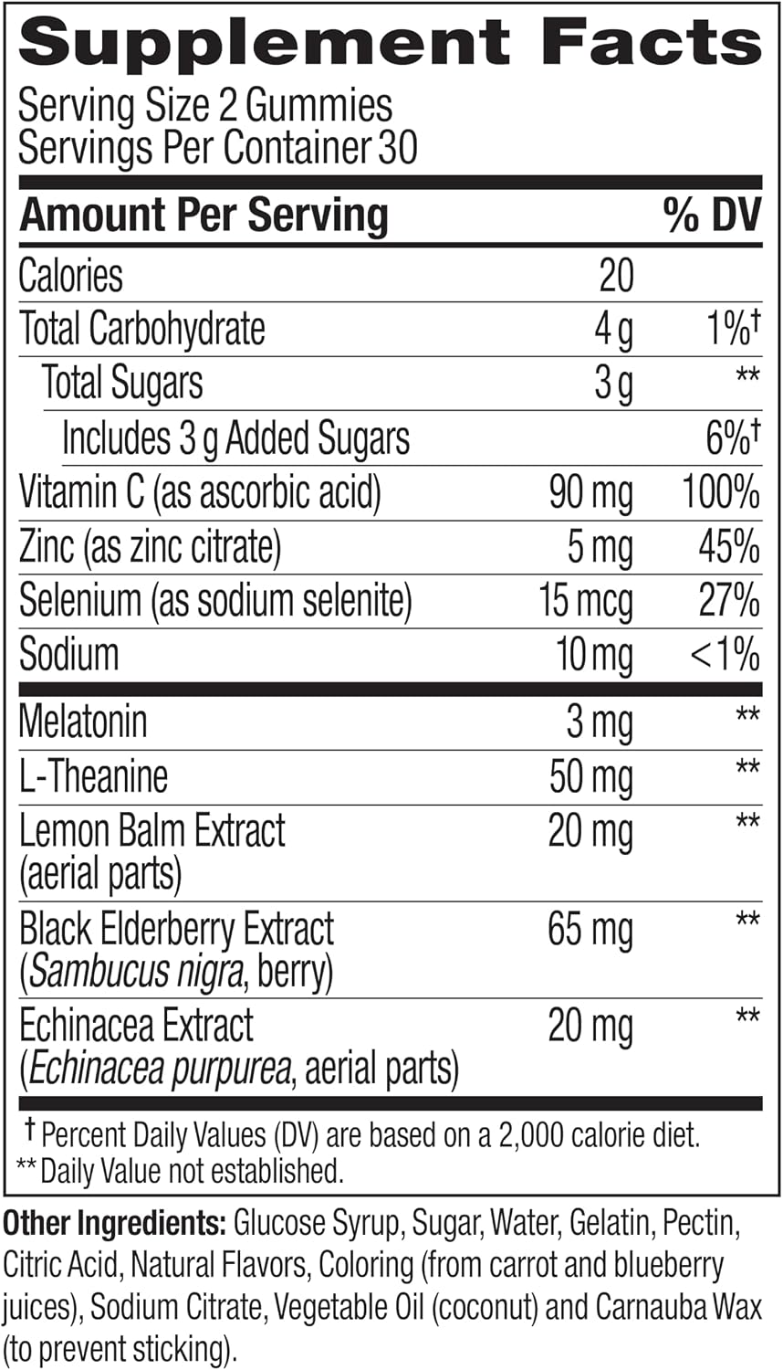 OLLY Immunity Sleep + Elderberry Gummies, Immune & Sleep Support*- 36 Count