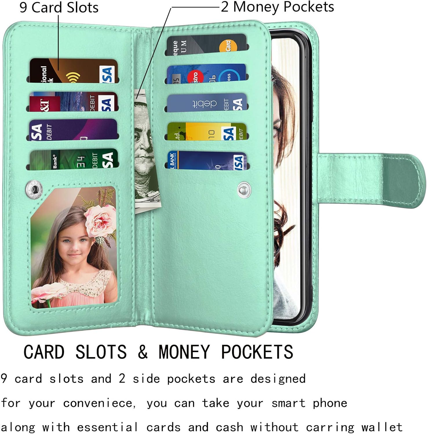 Njjex Wallet Case for iPhone XR, for iPhone XR Case