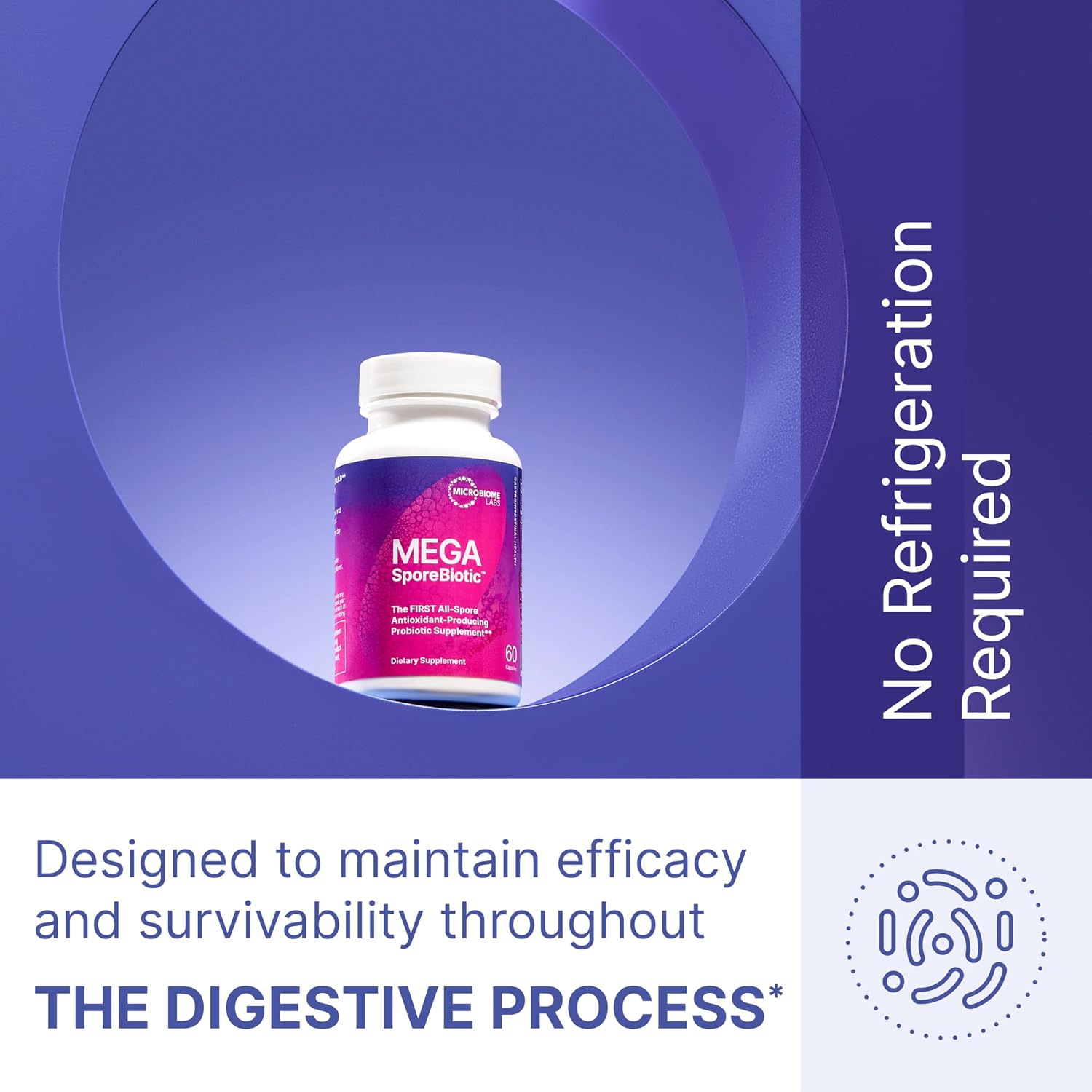 Microbiome Labs MegaSporeBiotic Daily Probiotic for Women + Men, 60 Ct