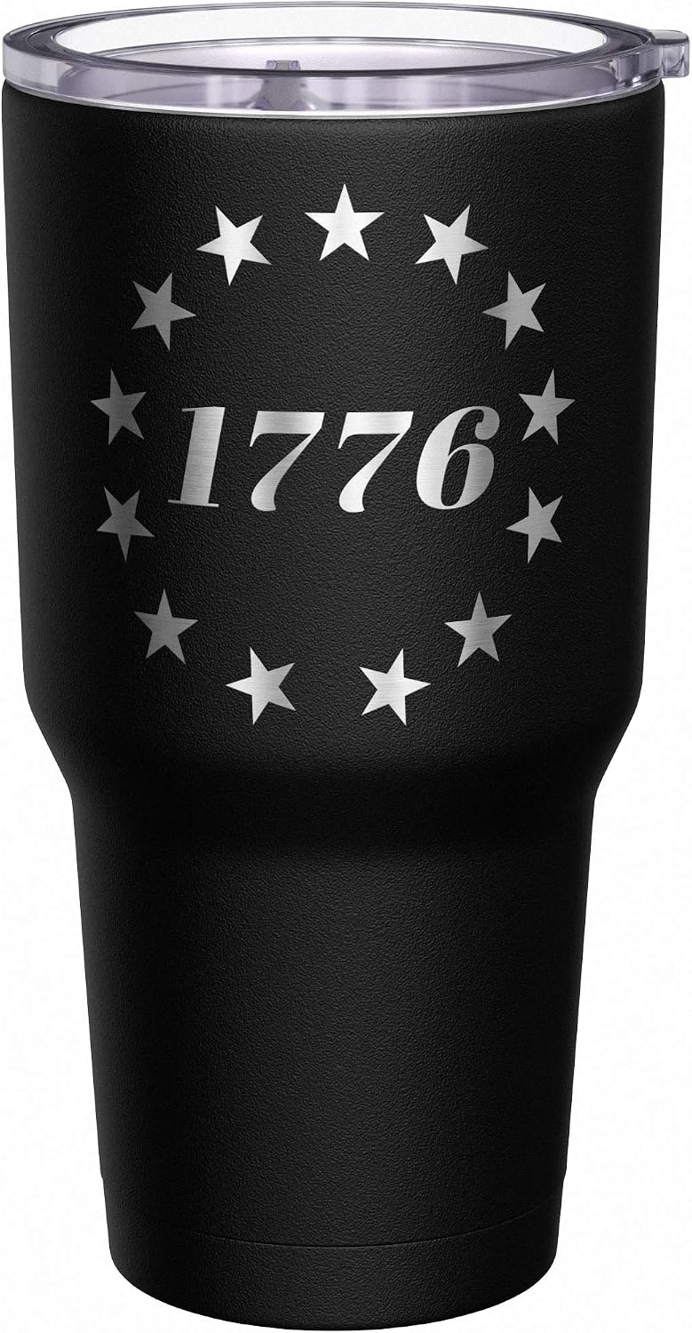 We The People Holsters - 1776 Betsy Ross Flag - Betsy Ross Mug - American Flag Coffee Travel Mug - American Flag Tumbler - Double Insulated Tumbler - 30 oz