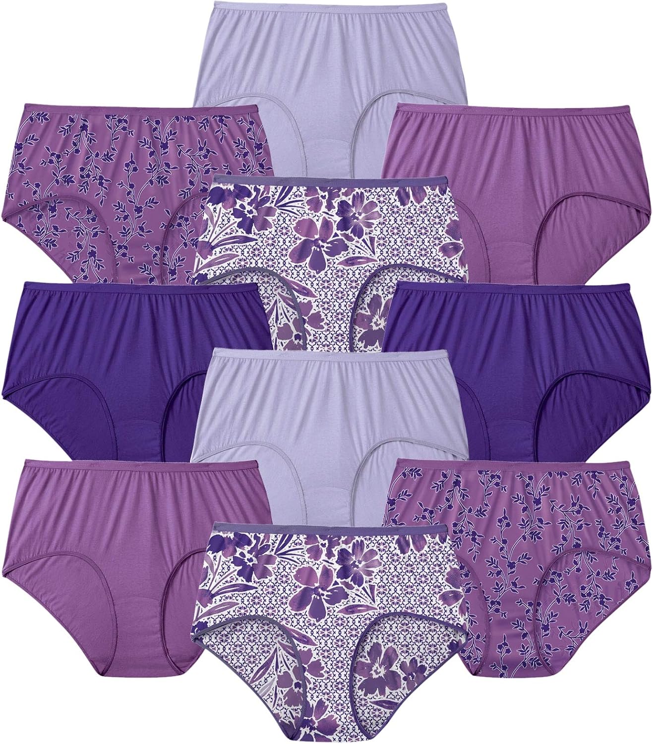 Comfort Choice Full Coverage Cotton Brief 10-Pack