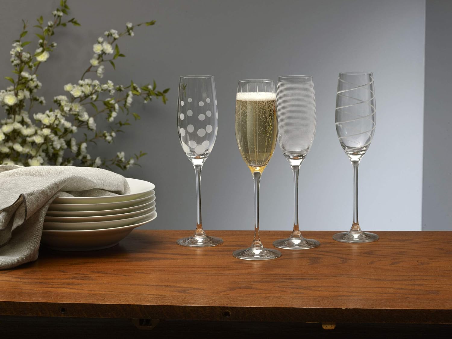 Mikasa Cheers Bordeaux Wine Glass, Set of 4, 24 Ounce, Clear