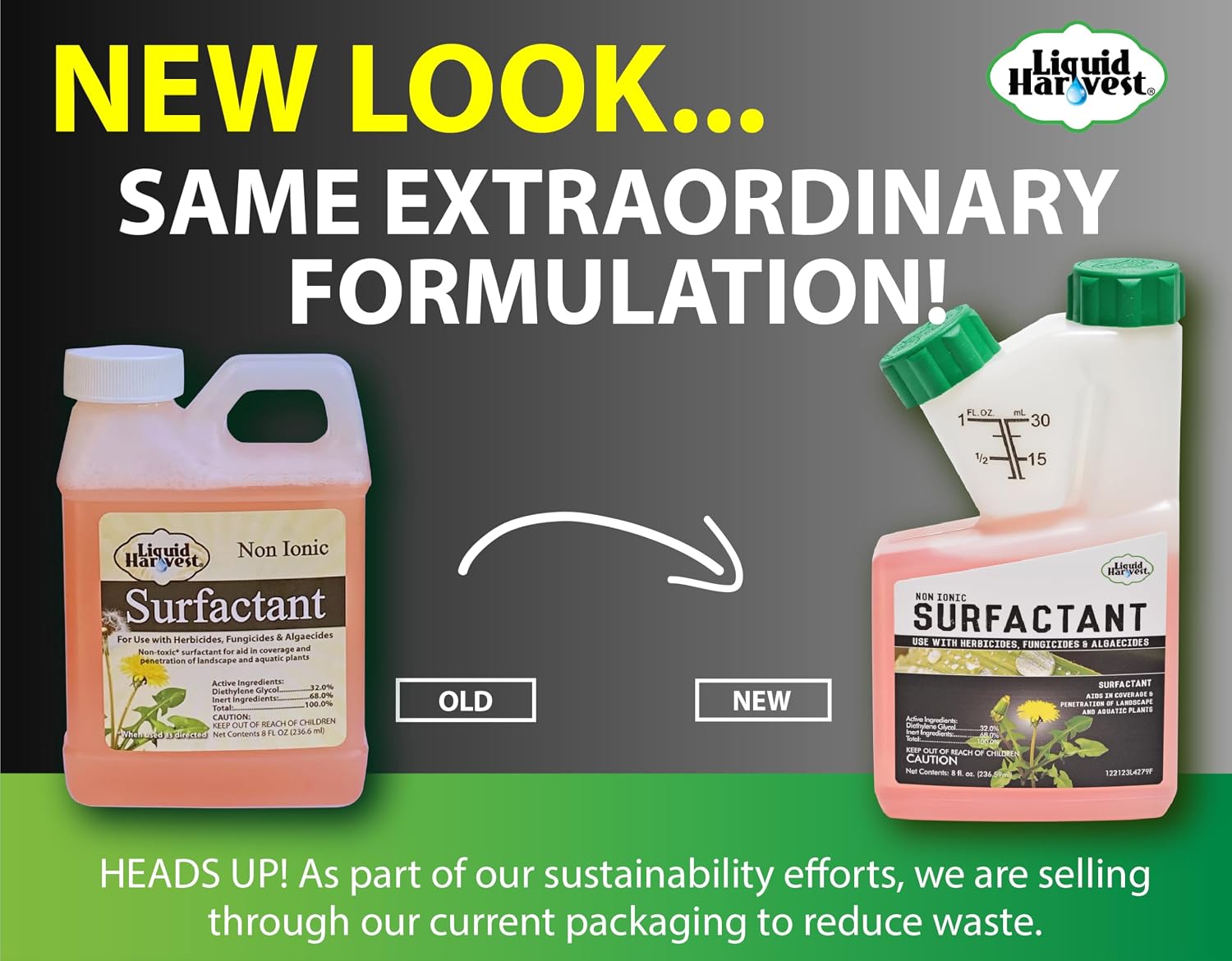 Concentrated Surfactant for Herbicides Non-Ionic 8oz, Increase Product Coverage, Penetration, Effectiveness