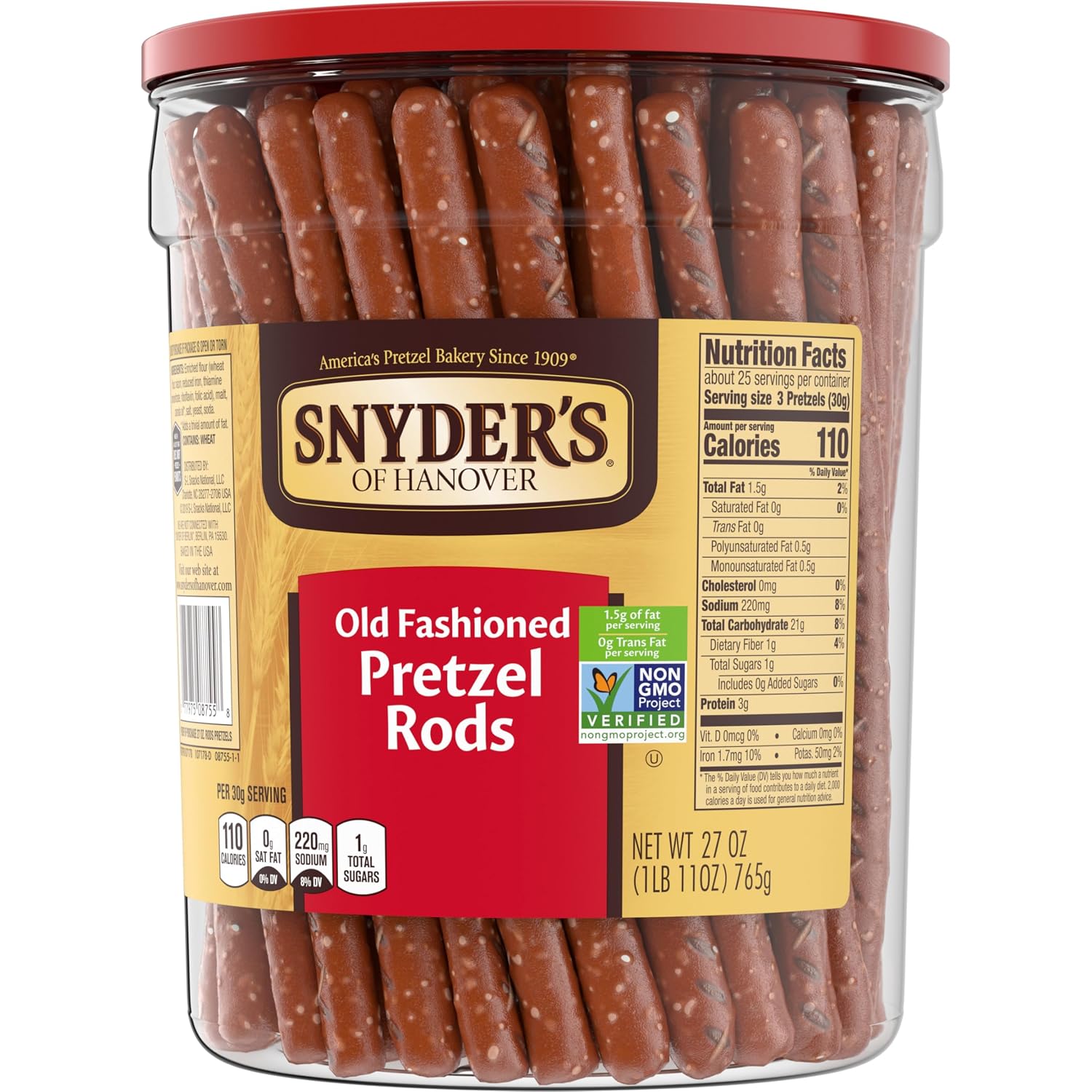 Snyder's of Hanover Pretzel Rods, 12 oz