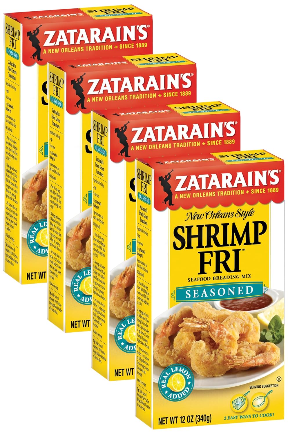 Zatarain's Seasoned Shrimp Fri Seafood Breading Mix, 12 oz