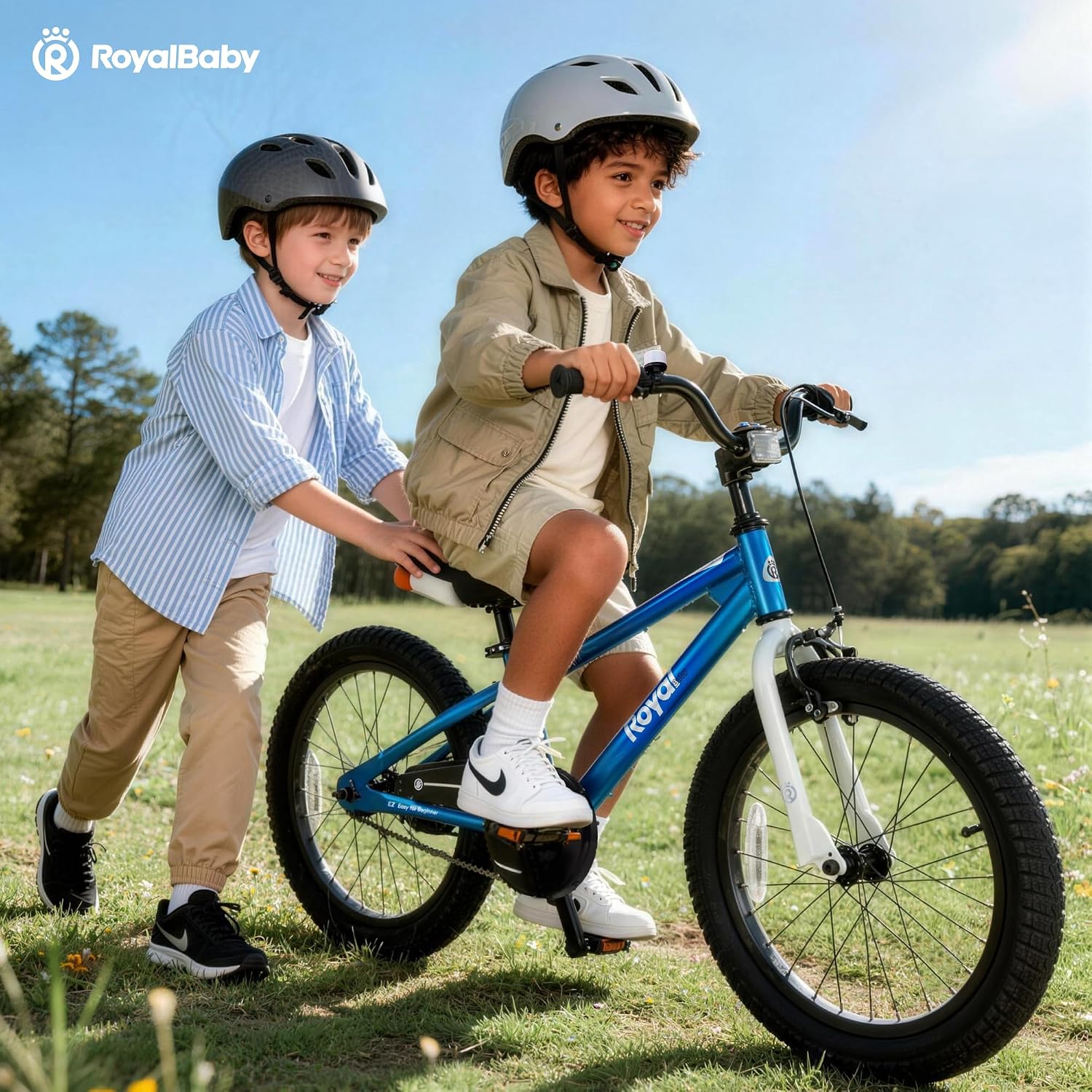 RoyalBaby EZ Kids Bike 12 14 16 18 20 Inch Balance Pedal 2-in-1 Training Bicycle Boys Girls Ages 3 to 12 Years Easy Learn for Beginners
