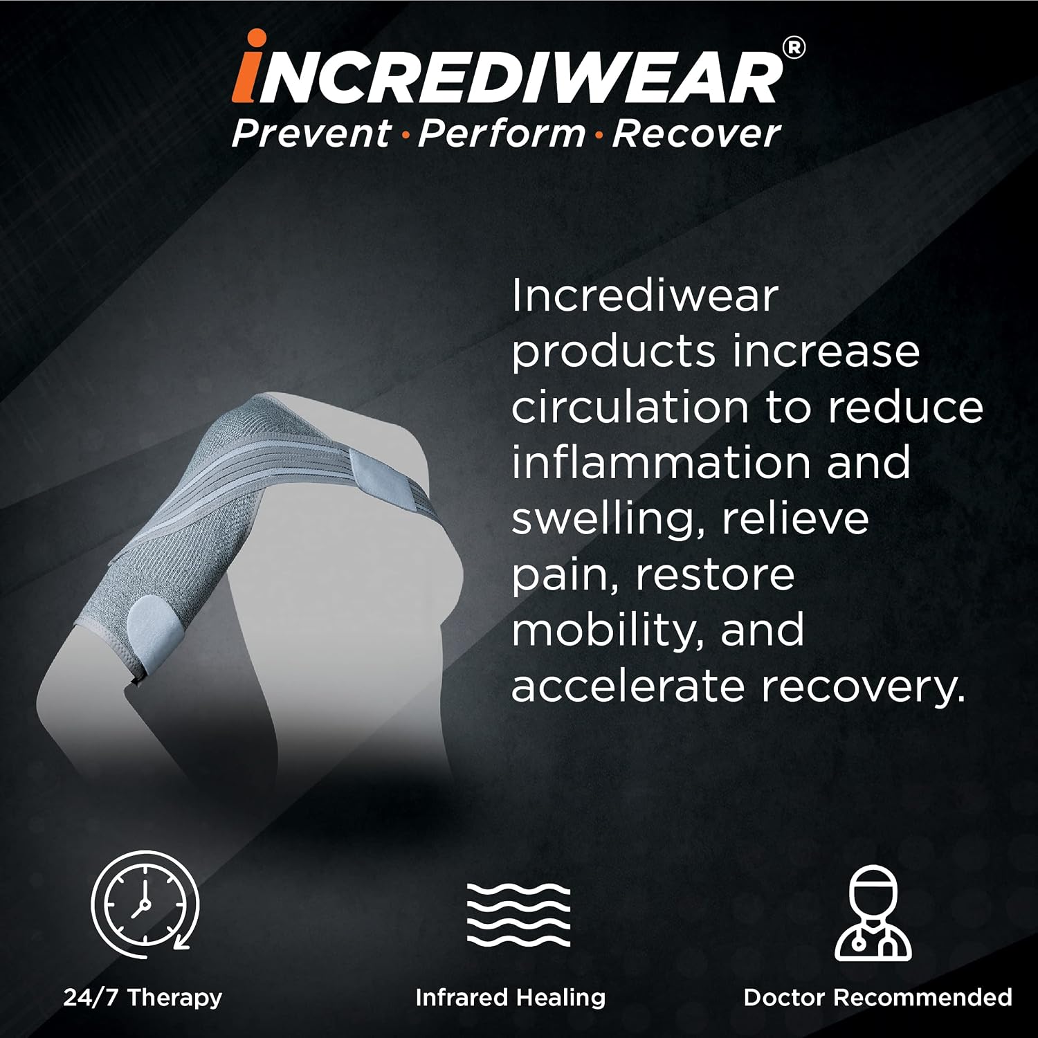 Incrediwear Shoulder Brace for Men and Women – Shoulder Support Brace Supports Shoulder Recovery & Shoulder Pain Relief, Reduces Inflammation and Swelling, Designed for Left & Right Shoulder (Large)