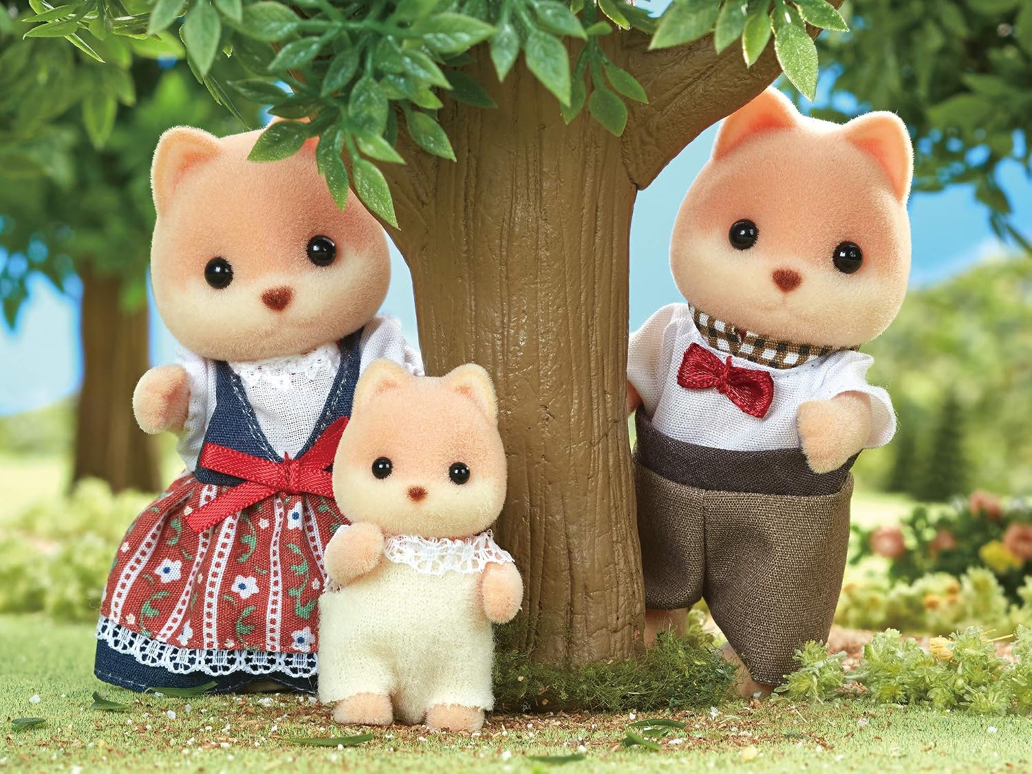 Sylvanian Families Epoch Doll (Caramel Dog Family) FS-35 ST Mark Certified, for Ages 3 and Up, Toy, Dollhouse Sylvanian Families, Epoch, Inc