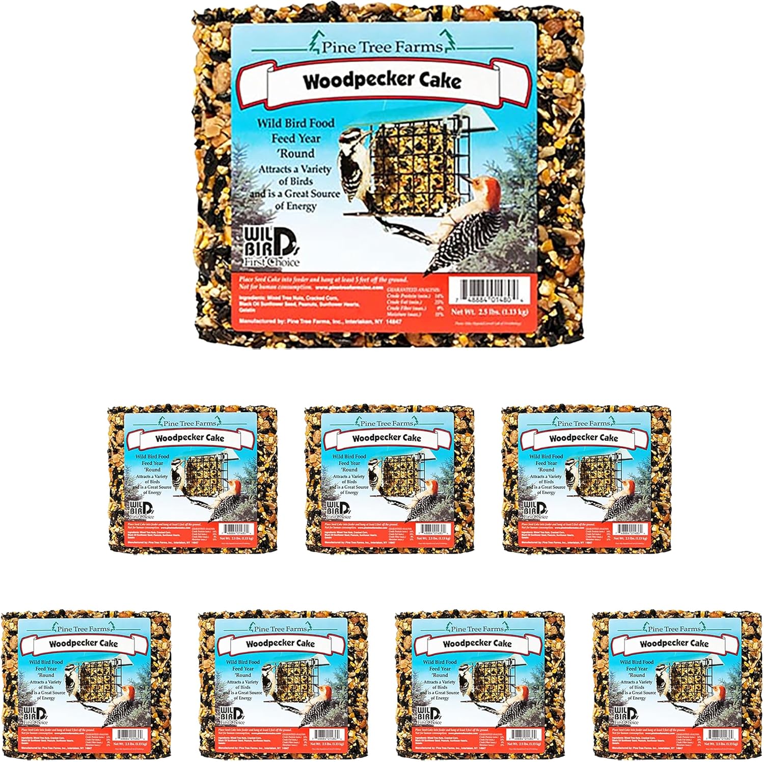 Pine Tree Farms Woodpecker Seed Cake, 2.5 lbs., Qty. 8