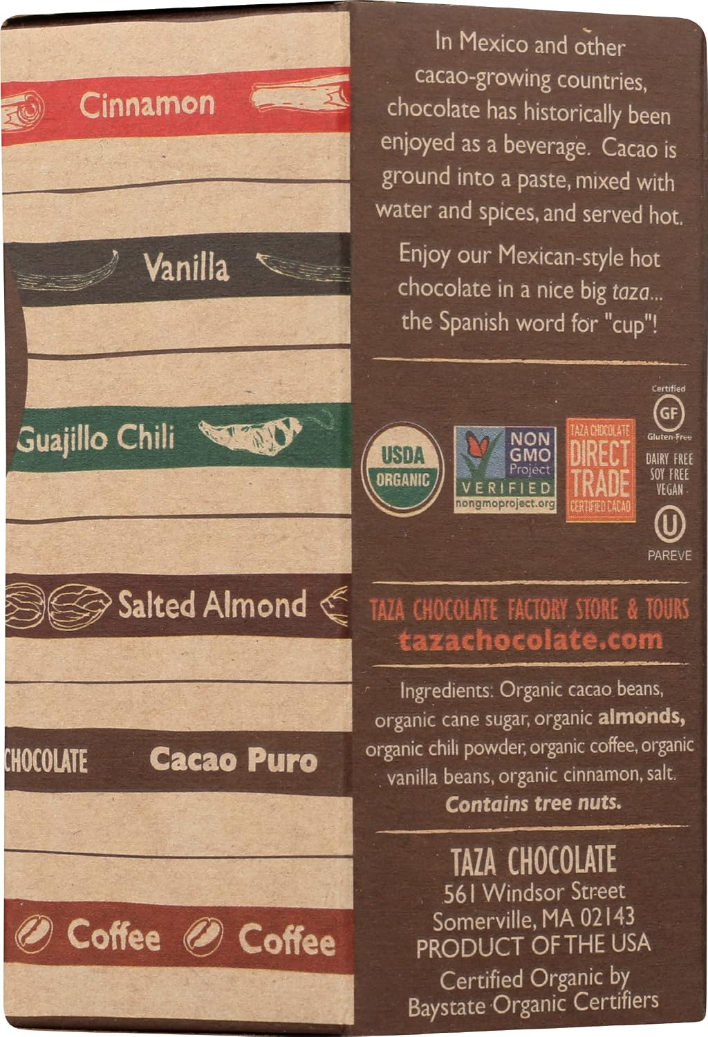 Taza Chocolate Organic Mexicano Disc Stone Ground, Variety Pack, 1.35 Ounce (8 Count), Vegan | Vegan, Dairy Free, Gluten Free, Organic Stone Ground Dark Chocolate Disc, 1.35 Ounce