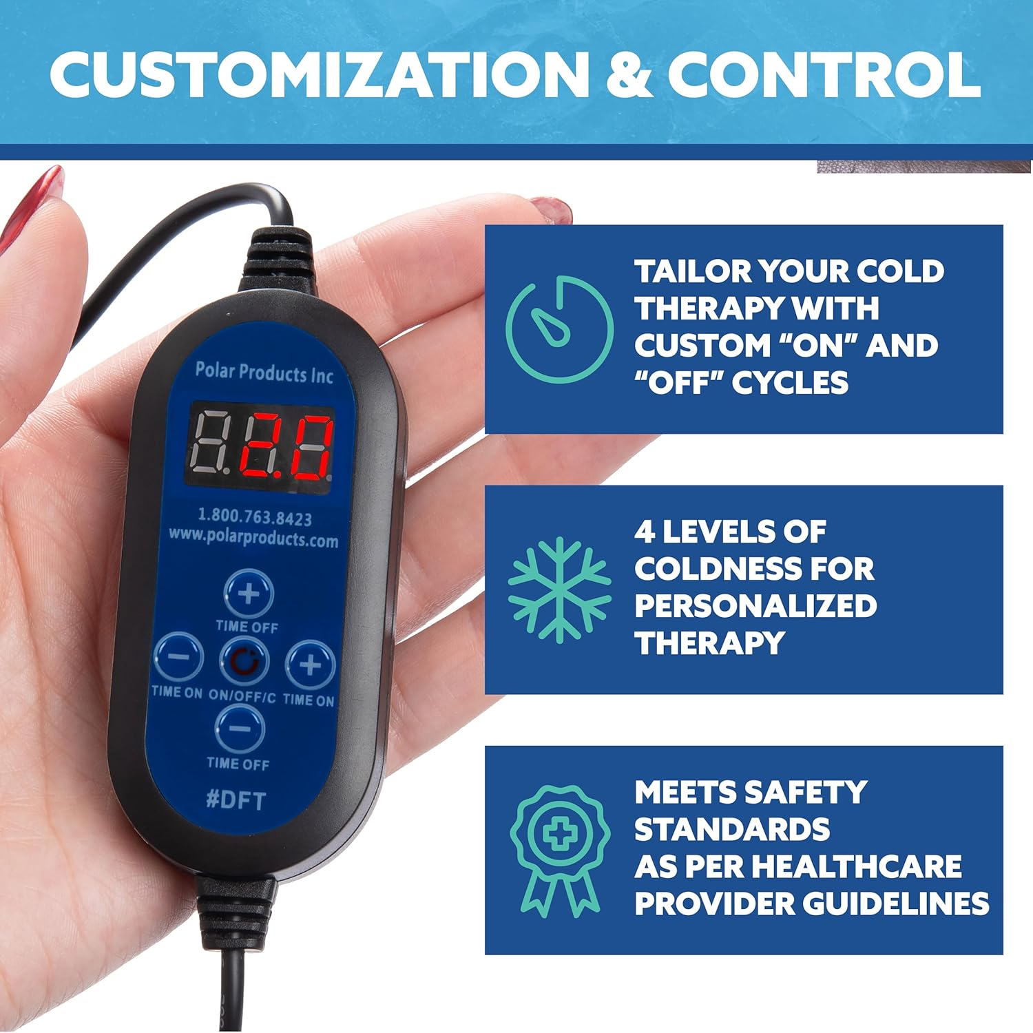 Polar Active Ice 3.0 | 9 QT Cold Therapy Ice Machine| Programmable Timer | 6 in 1 Universal Pad | Cryotherapy Pain Relief System | Ace Bandage Style Compression
