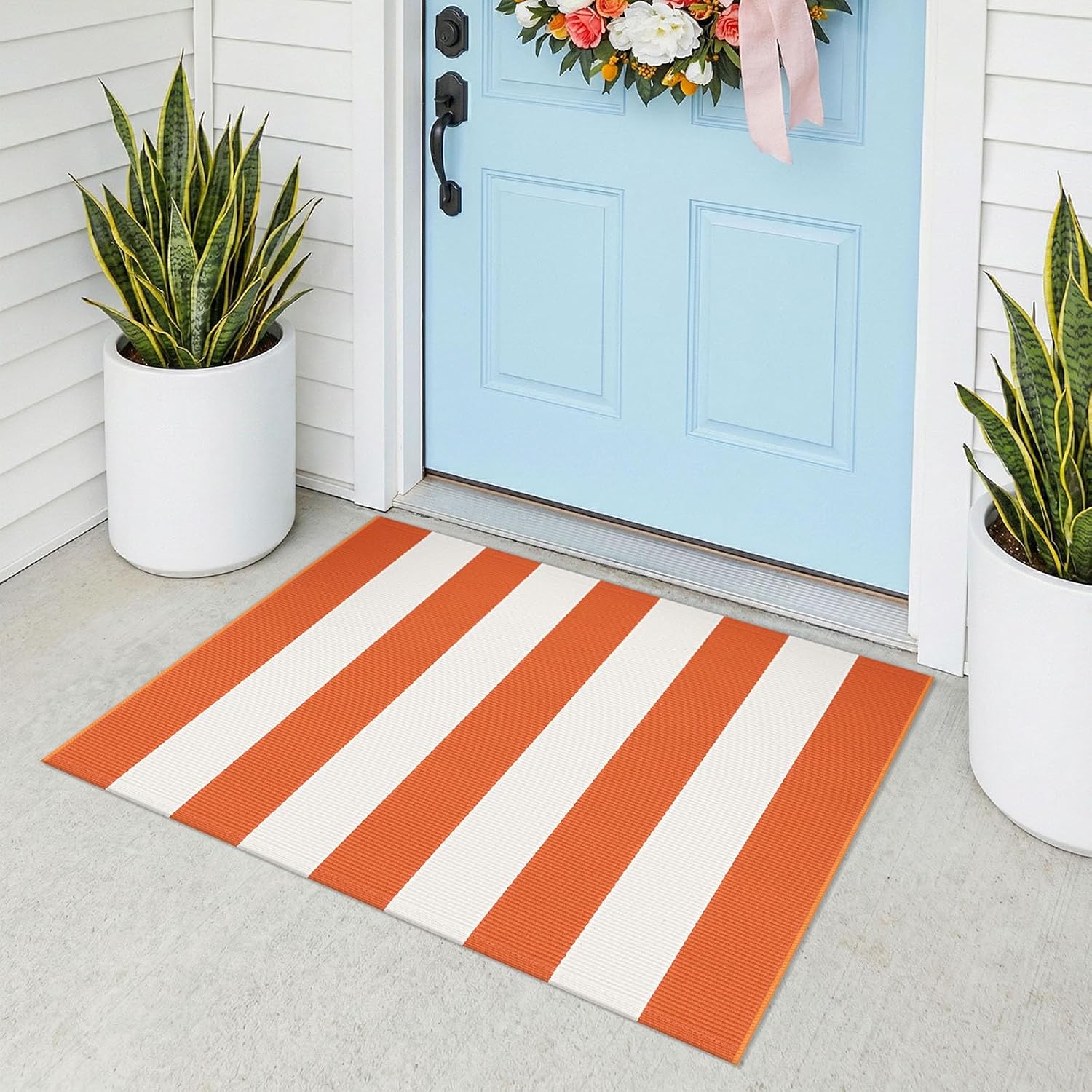KOZYFLY Black and White Area Rug 3x5 Ft Washable