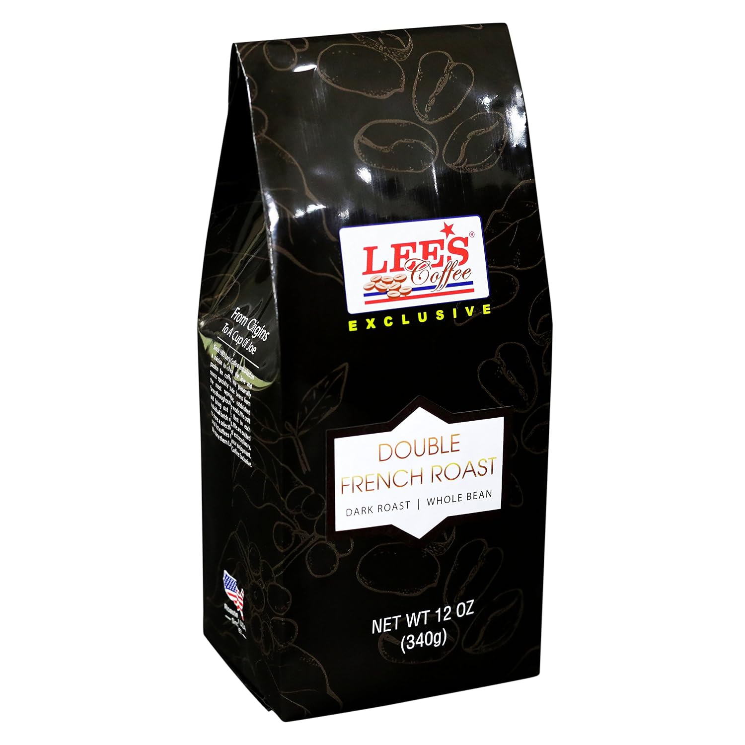 Lee's Coffee Exclusive Whole Bean Coffee, French Roast, 12 Ounce