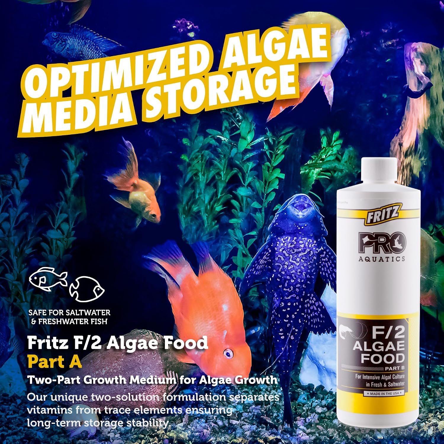 Fritz Aquatics PRO - F/2 Algae Food PTB- 1 Gallon