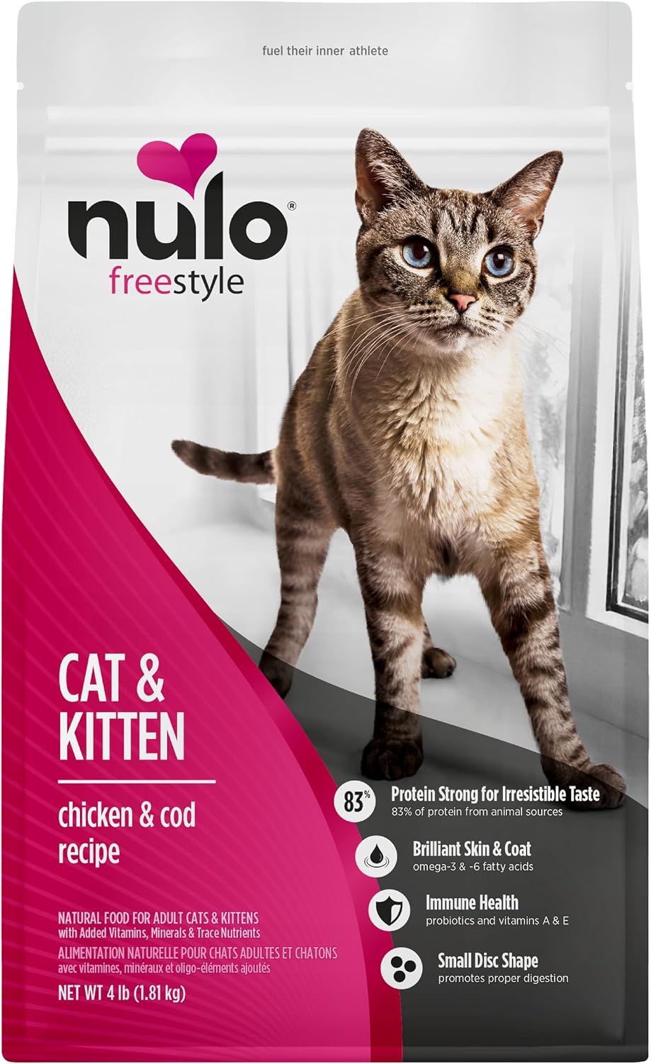 Nulo Freestyle Cat & Kitten Dry Food - Turkey & Duck Recipe, High Protein Grain Free Cat Food, Natural Kibble with Probiotics & Omega Fatty Acids