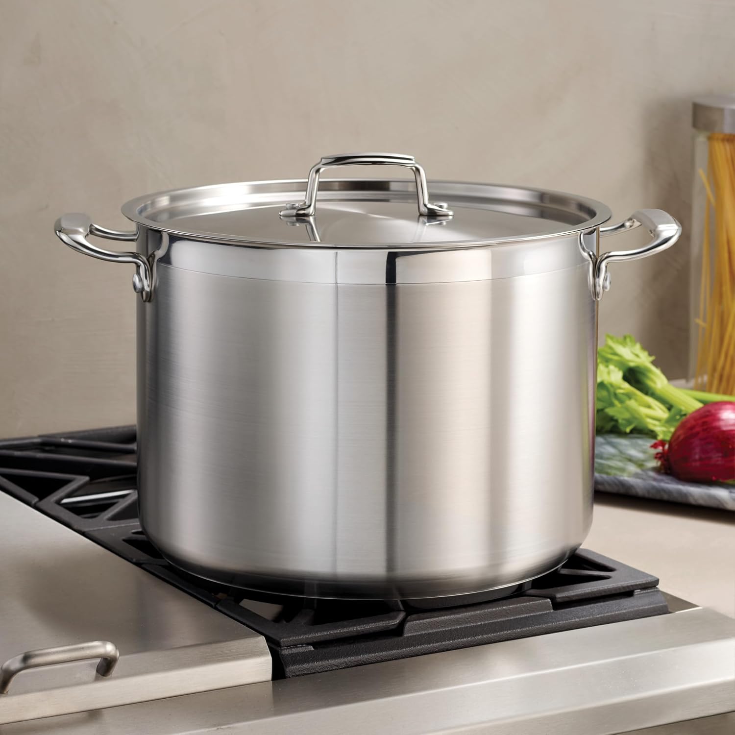 Tramontina Gourmet Stainless Steel 12-Quart Stock Pot with Lid
