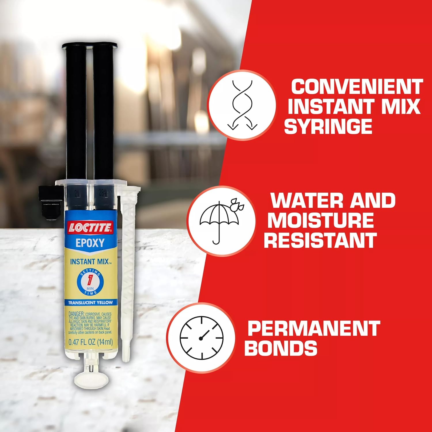 Loctite Epoxy Instant Mix 1 Minute, 0.47 fl oz