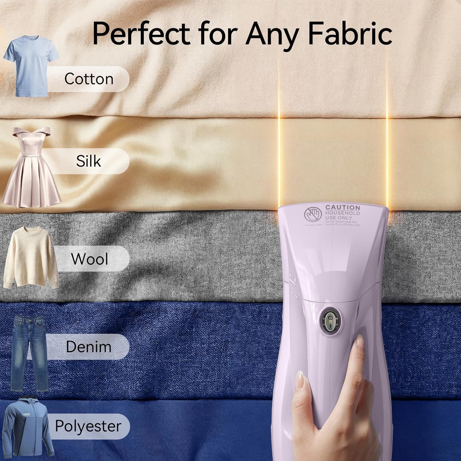 HiLIFE Steamer for Clothes, Portable Handheld Clothing Steamer, 240ml Big Capacity, 700W, Strong Power, Fabric Quick Wrinkle Remover with Brush for Home, Office(ONLY 120V) -Blue
