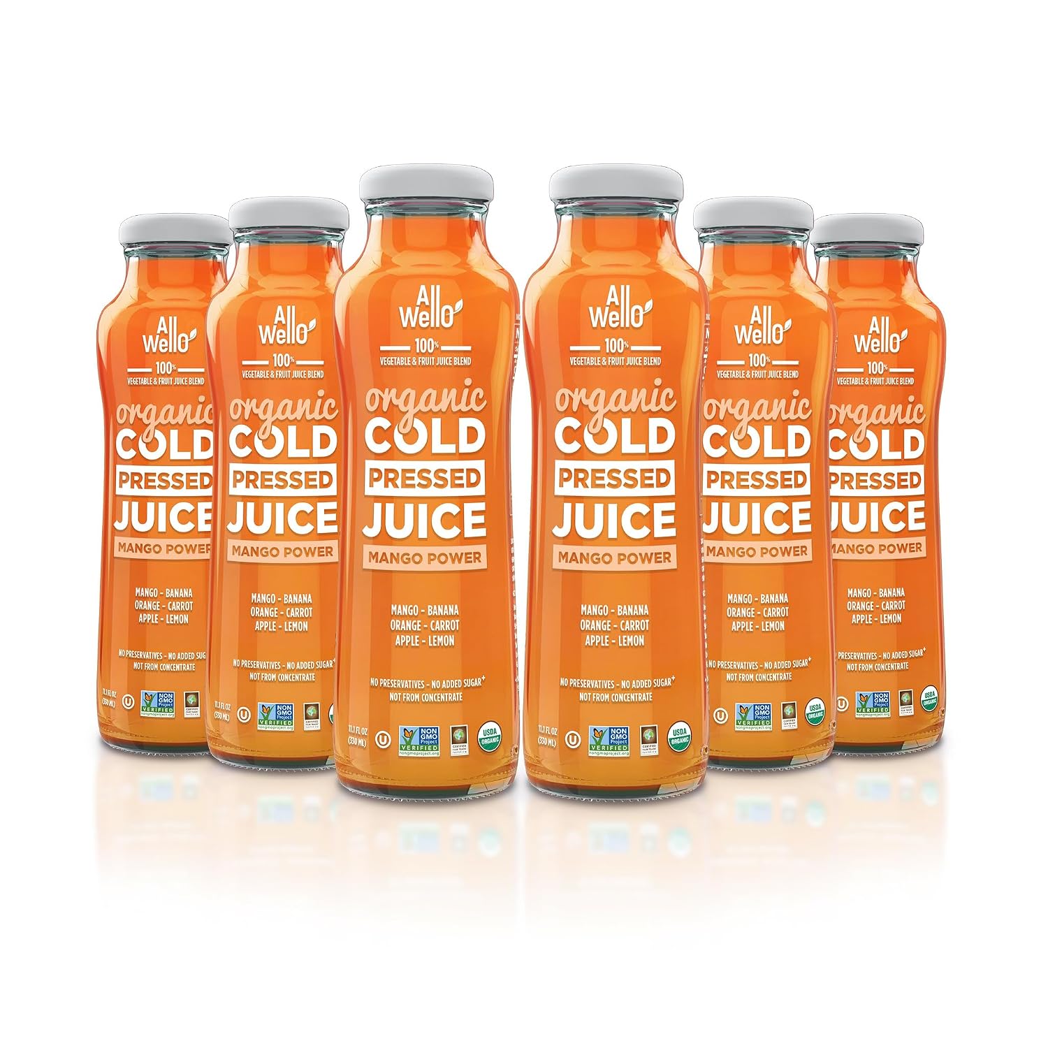 Organic Juice Variety Pack, Cold-Pressed, Non-GMO, 6 Pack