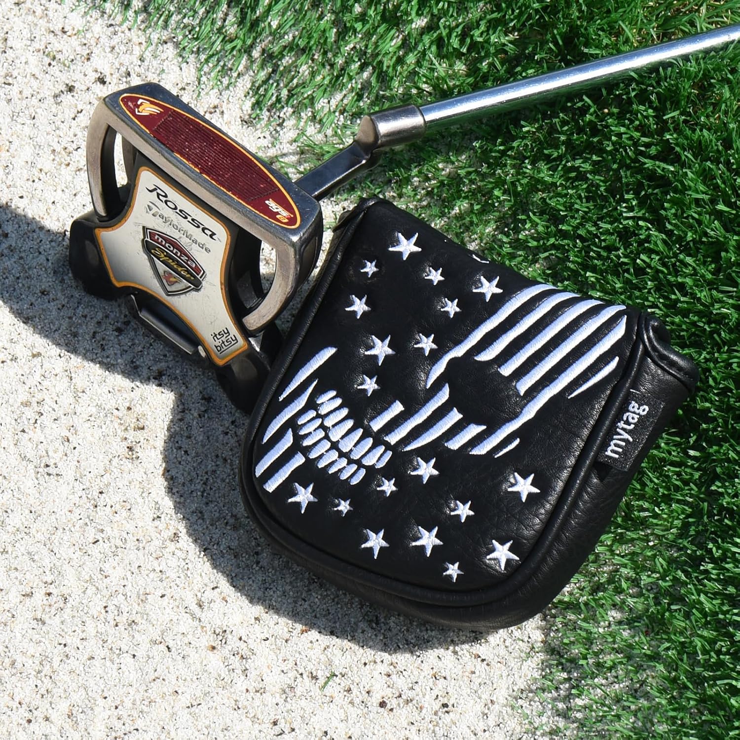 Skull Golf Head Covers Black Synthetic Leather Skeleton Golf Headcovers Set
