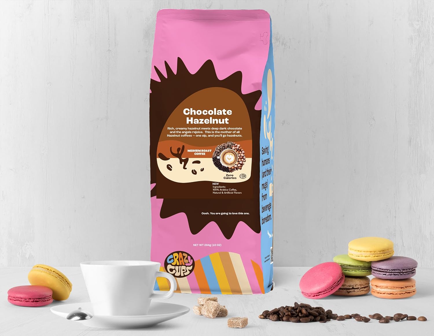 Crazy Cups Flavored Ground Coffee, Cinnamon French Toast, in 10 oz Bag, For Brewing Flavored Hot or Iced Coffee