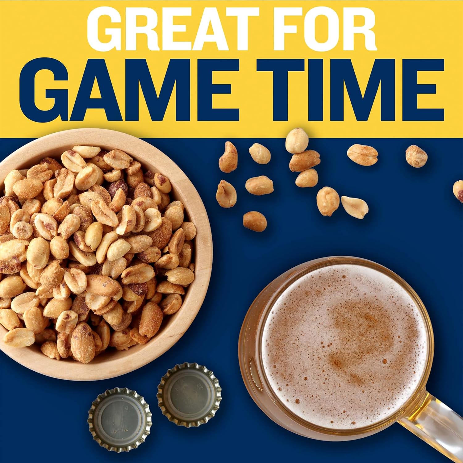 PLANTERS Salted Peanuts, Plant Based Protein Snacks, 2.19lbs (1 Ct)