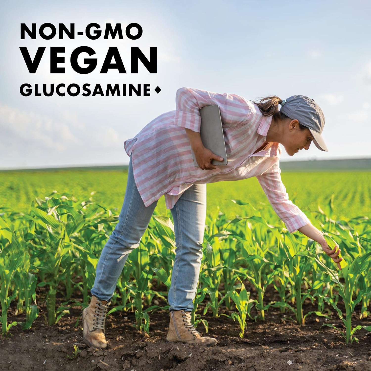 BlueBonnet Vegetarian Glucosamine Plus MSM Supplement, 120 Count ('743715011151) | Shellfish-Free Joint Support Supplement for Women & Men, Vegan